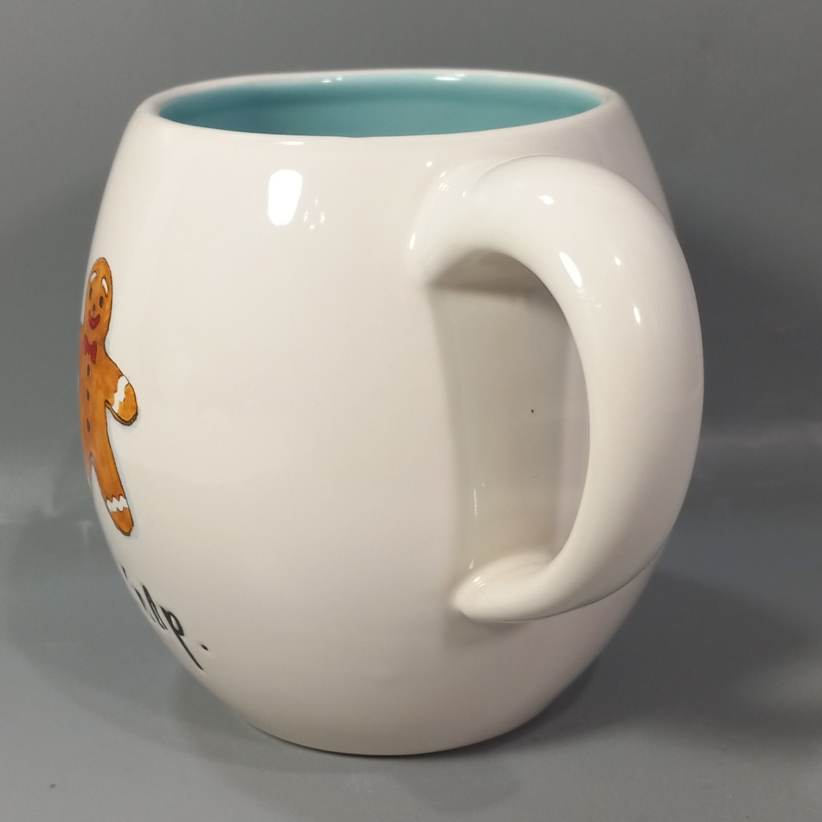 Rae Dunn Gingerbread Man Xmas Coffee Mug Oh Snap Artisan Collection Magenta