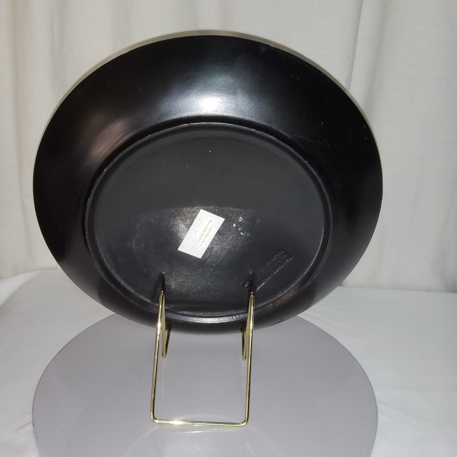 Raymond Waites Black & Gold Bordered Berry Plates Collection Set of 2 Vintage