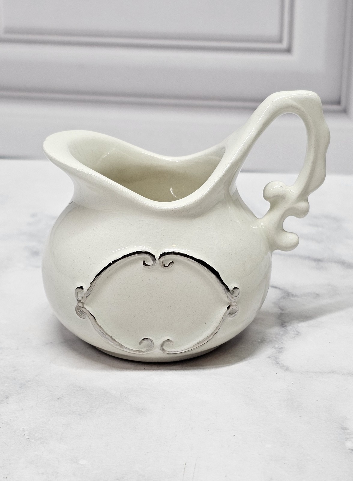 Vintage Studio Pottery Creamer And Sugar Bowl Set With Serving Trays Porcelain