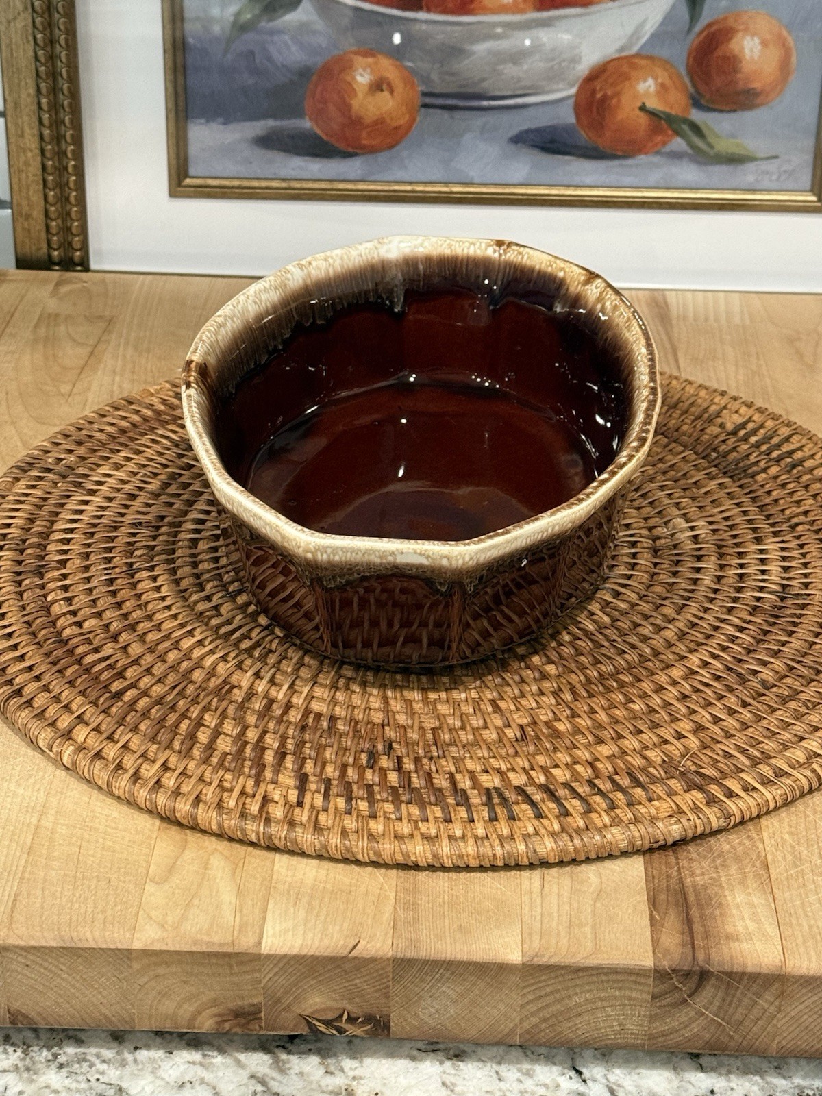 Vintage McCoy Brown Drip Glaze Oval Casserole Dish 7071 Oven Proof Stoneware USA