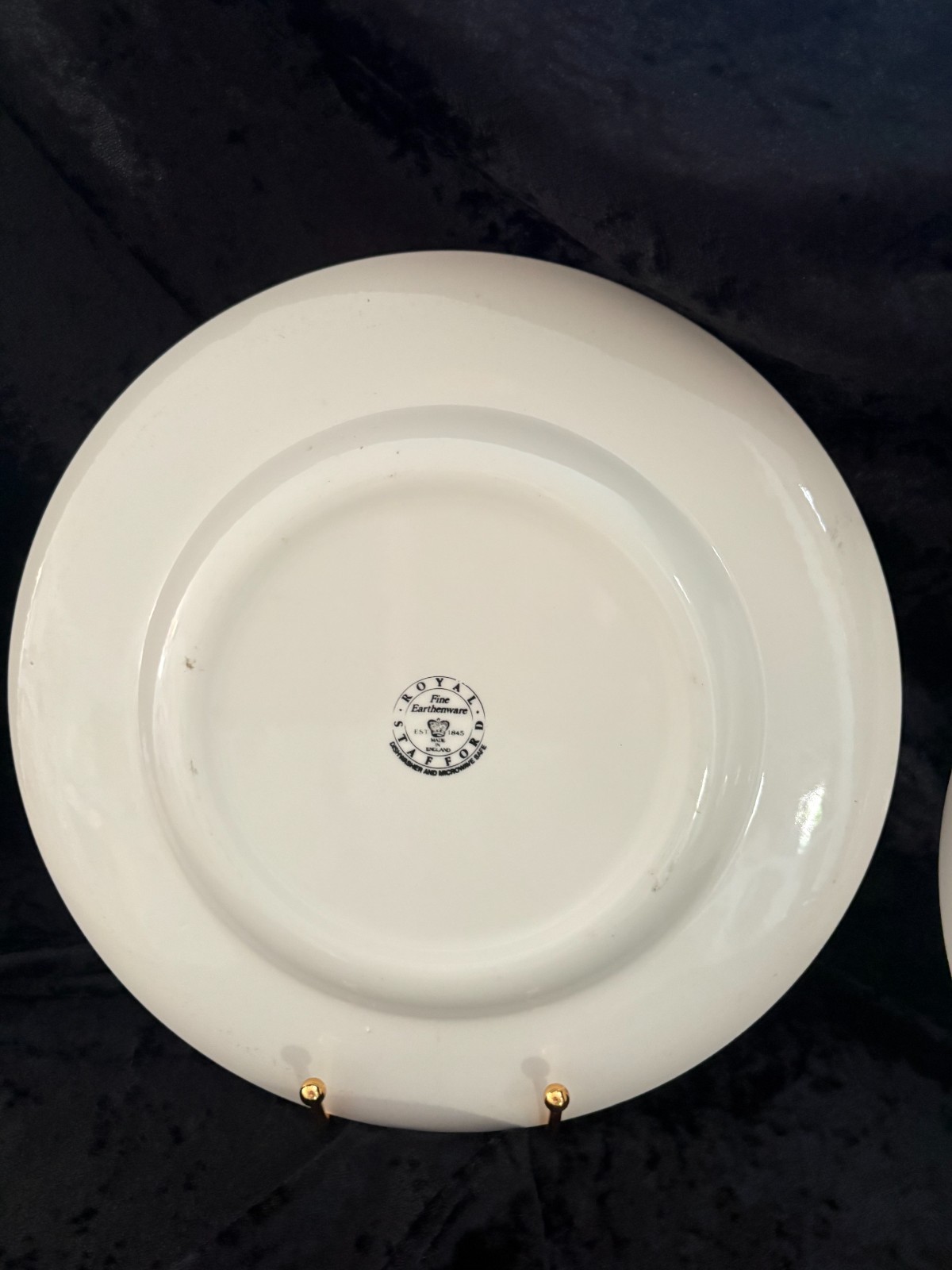 Royal Stafford Fine earthenware Black & White Dinner plate Blacksmith’s Forge