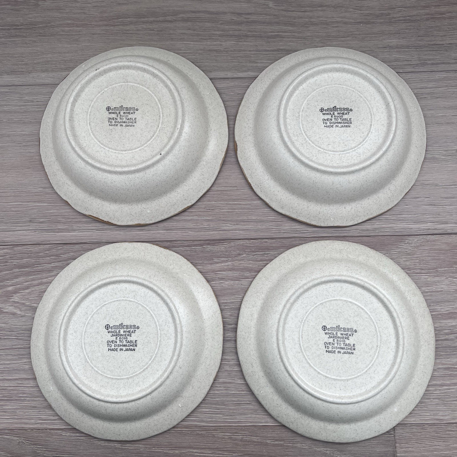 Mikasa Whole Wheat Jardiniere E8000 Salad Plates and Bowls Flioral Stoneware