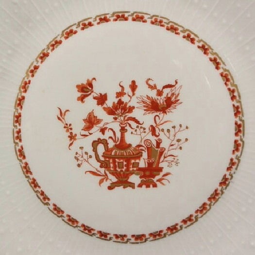 Set 4 Georges Boyer Limoges NANKIN ROUGE Aurore Bread & Butter Dessert Plates