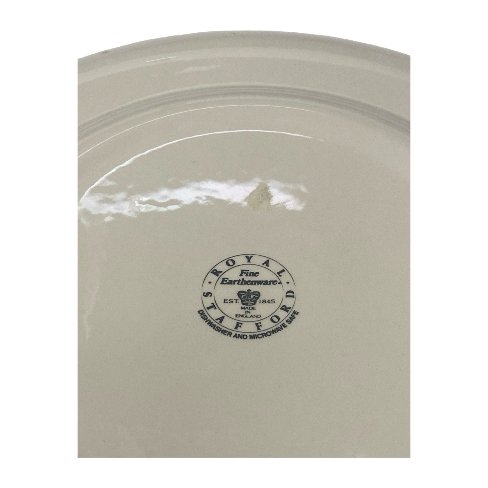 Royal Stafford Fine Earthenware England Coaching Scene Blue Dinner Plate