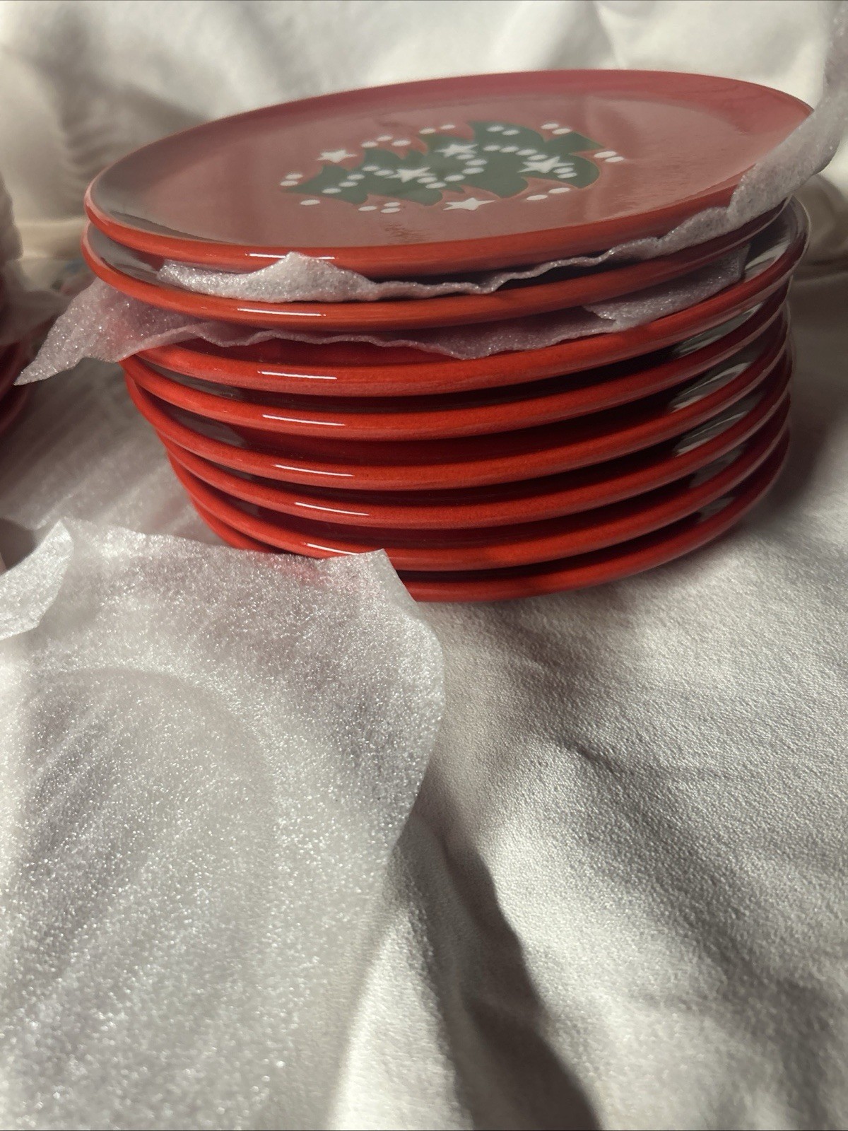 Waechtersbach CHRISTMAS TREE PATT., (8) Salad Plates 7.75″, (2) Bowls