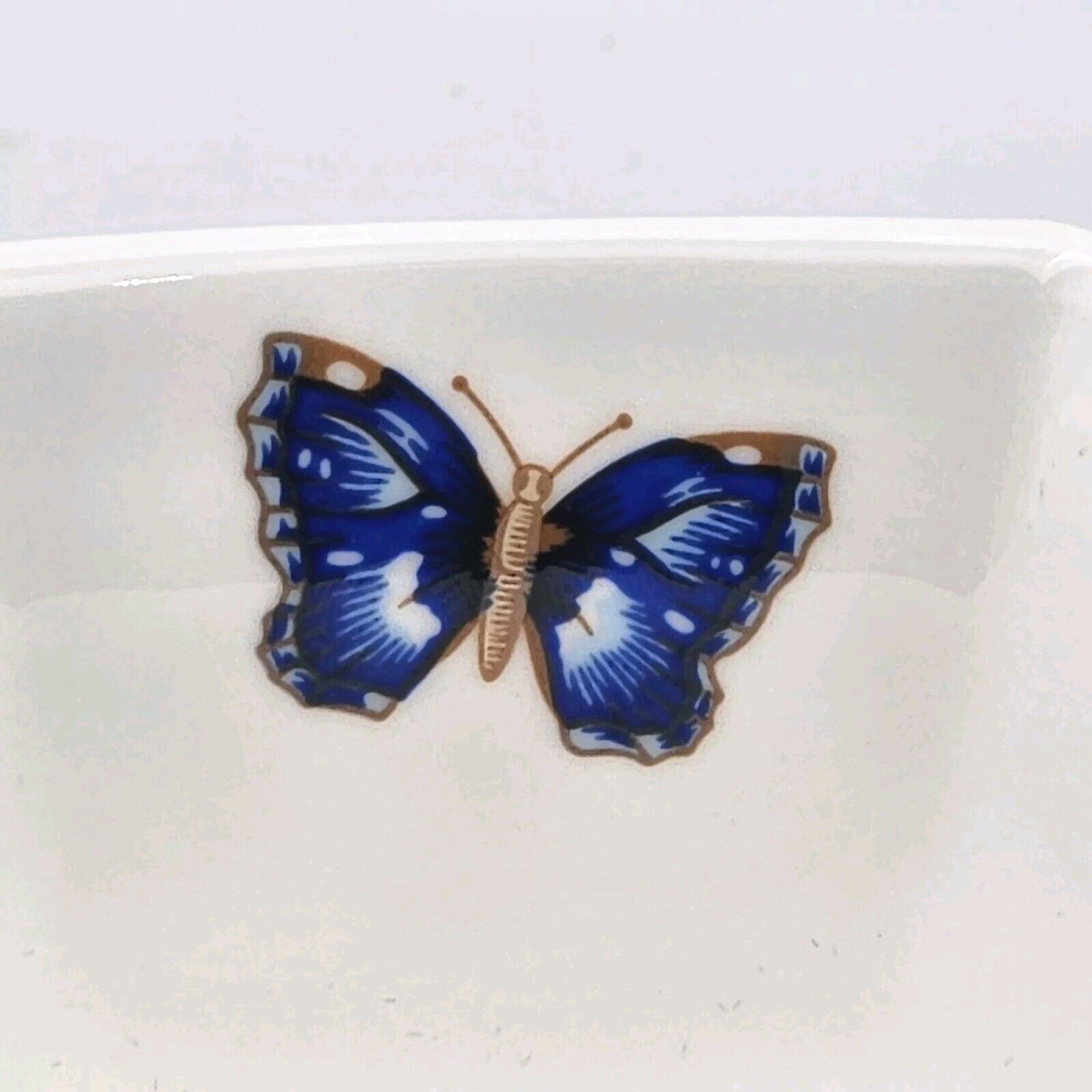Aynsley Cottage Garden Hexagon Footed Bowl English Bone China 3″ Tall VTG 1985
