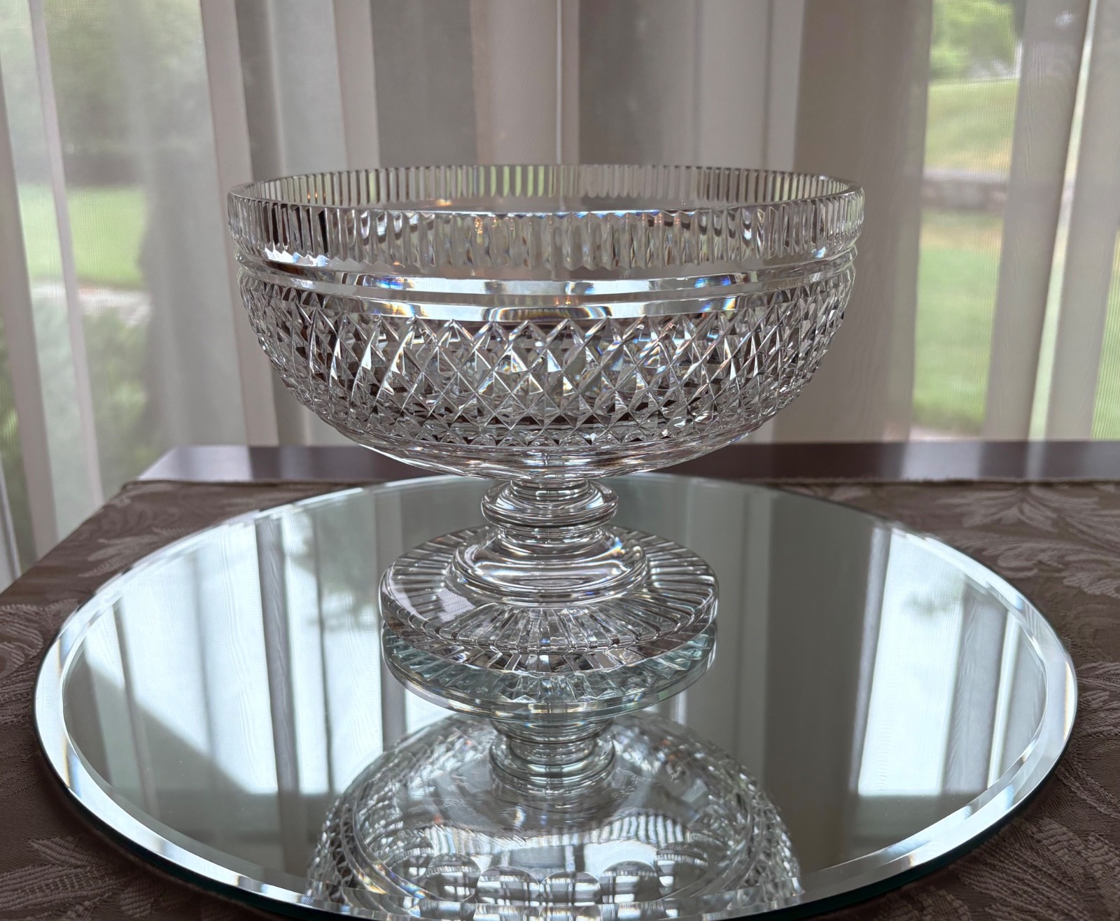 Vintage Waterford Crystal Castletown Footed Pedestal Centerpiece Bowl