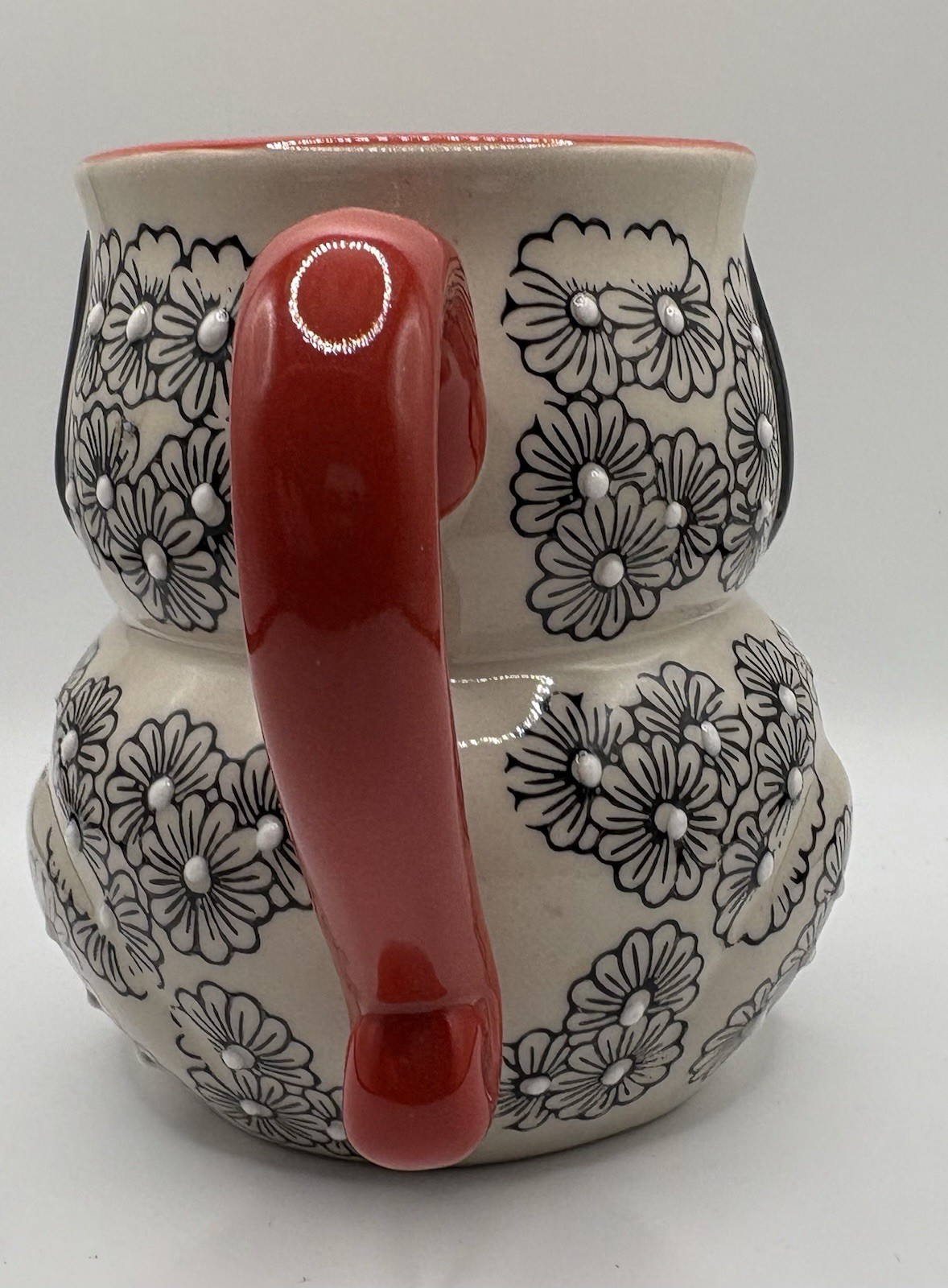 Yokohama Studio Anthropologie Mug Hand Painted Ceramic Dog Floral