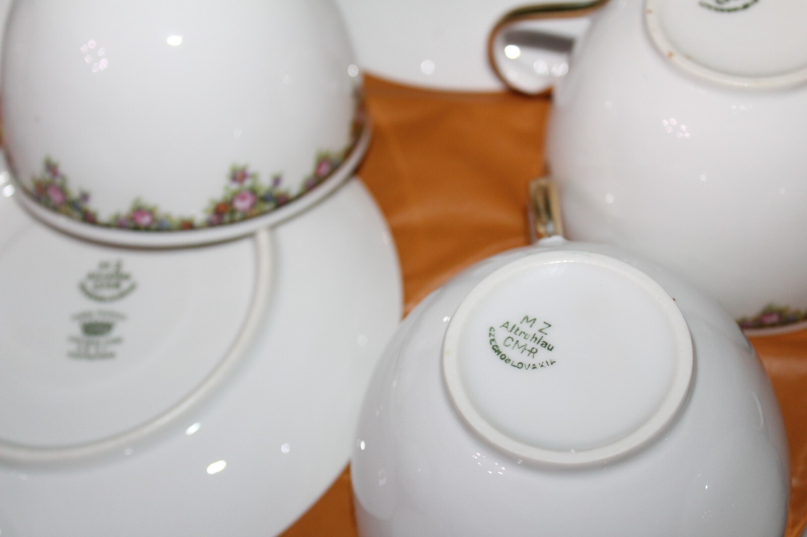 19 Piece MZ CMR Maria Theresa Carlsbad China Czechoslovakia Cups Saucers