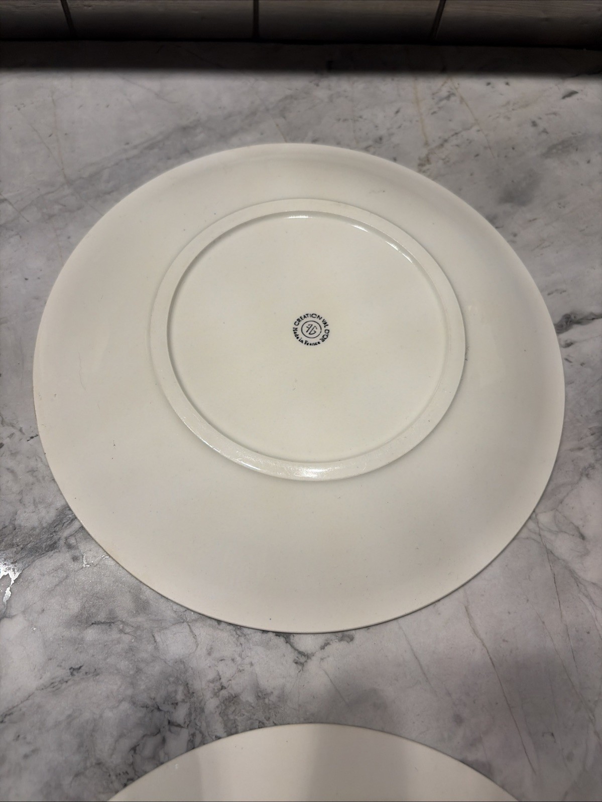 Creation Val d’Or Black & White Vegetable Botanical Plates 9.375” Diam. Set Of 6