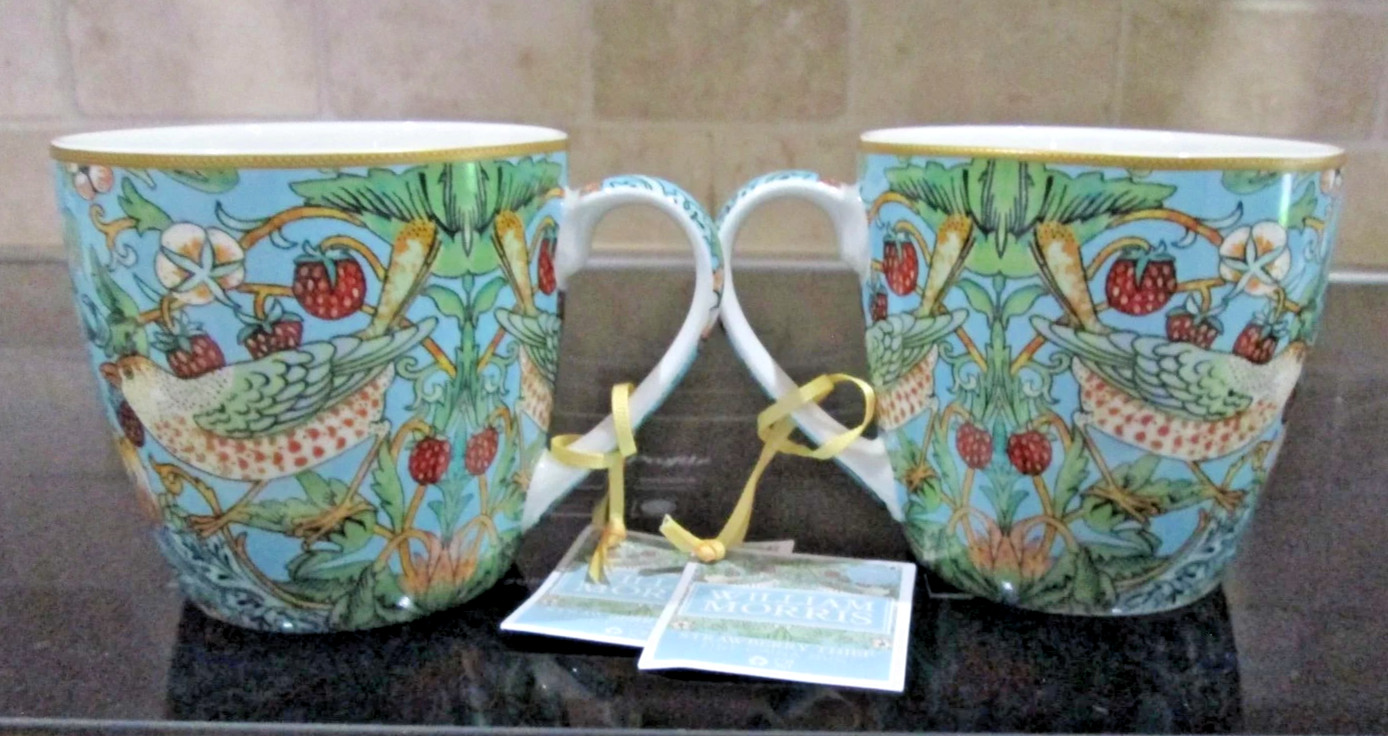 NEW! William Morris- Morris & Co STRAWBERRY THIEF- Coffee/Tea Mug Cup-CHOOSE QTY