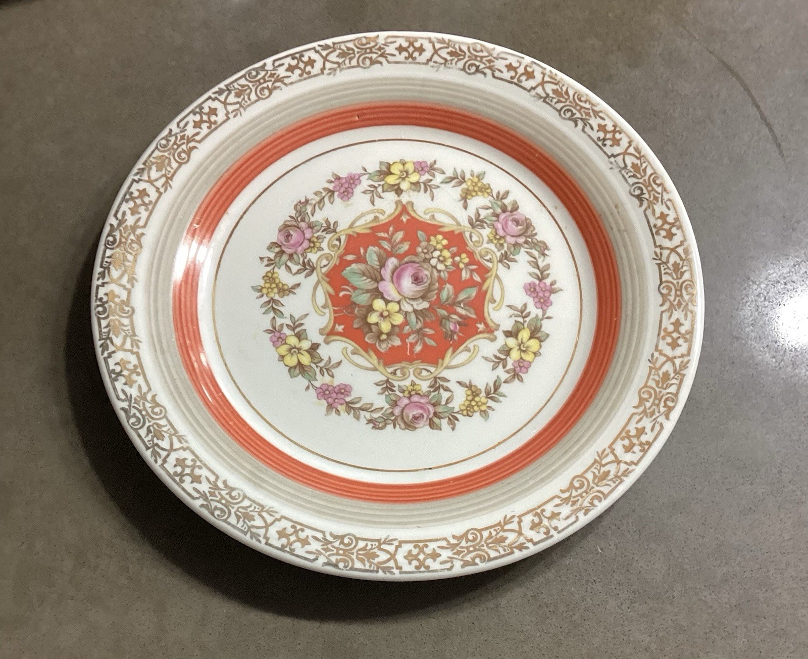 Vintage Prince Charles by Limoges Triumph 22k gold 3 Bread and Butter Plates