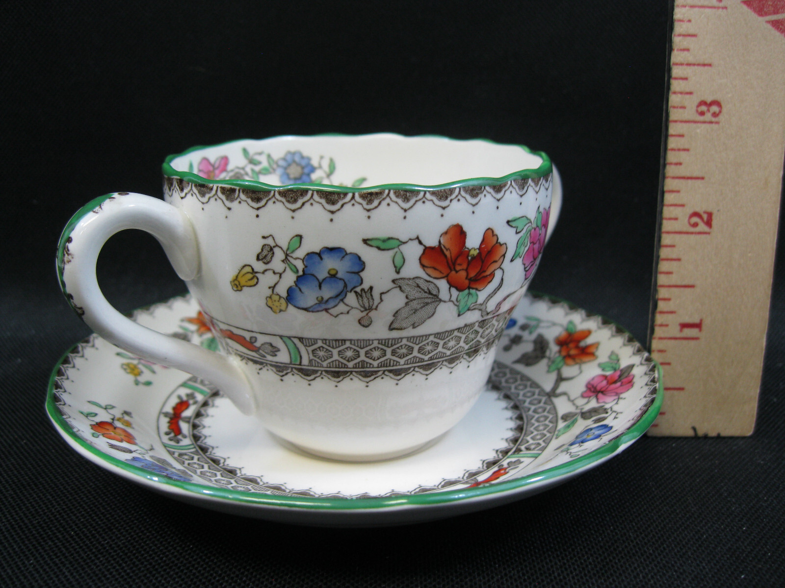 Vintage SPODE / COPELANDS (1) Consumme Bullion SOUP BOWL 3.25″D & SAUCER 5.25″D