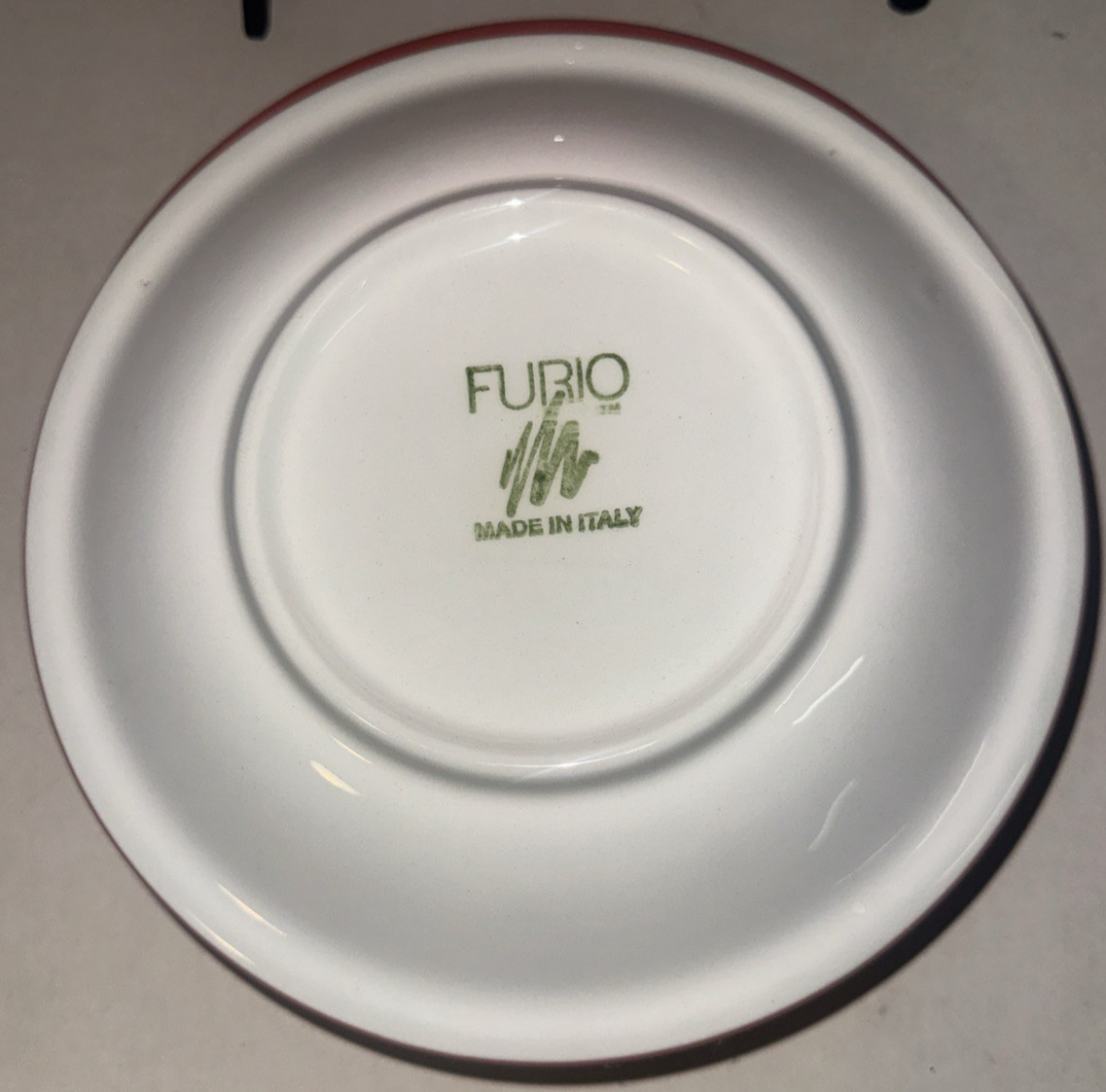 Set of 4 Furio Coral Swirl 8” Salad Plates Made In Italy