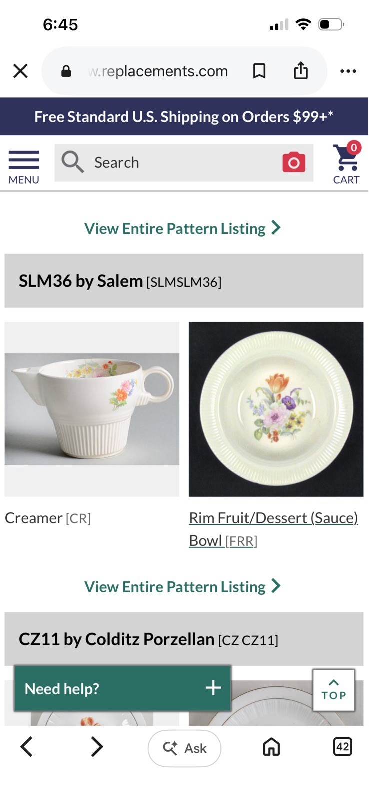 Salem Victory USA ~ Creamer & Sugar Bowl w/Lid Floral Cottage Grannycore