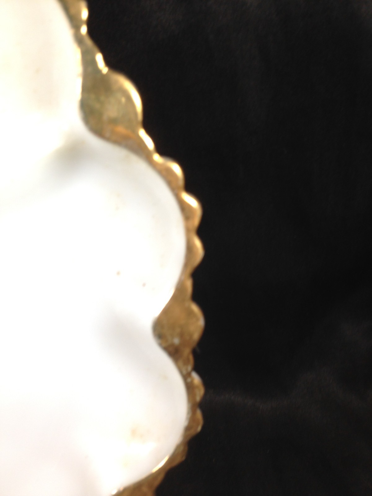 Vintage Anchor Hocking Milk Glass Divided Relish Vegetable Dish Gold Trim