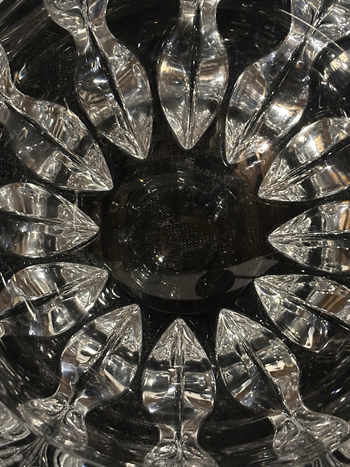 Reed & Barton Equinox 4×7”Crystal Bowl Sticker Mark On Bottom Slovenia
