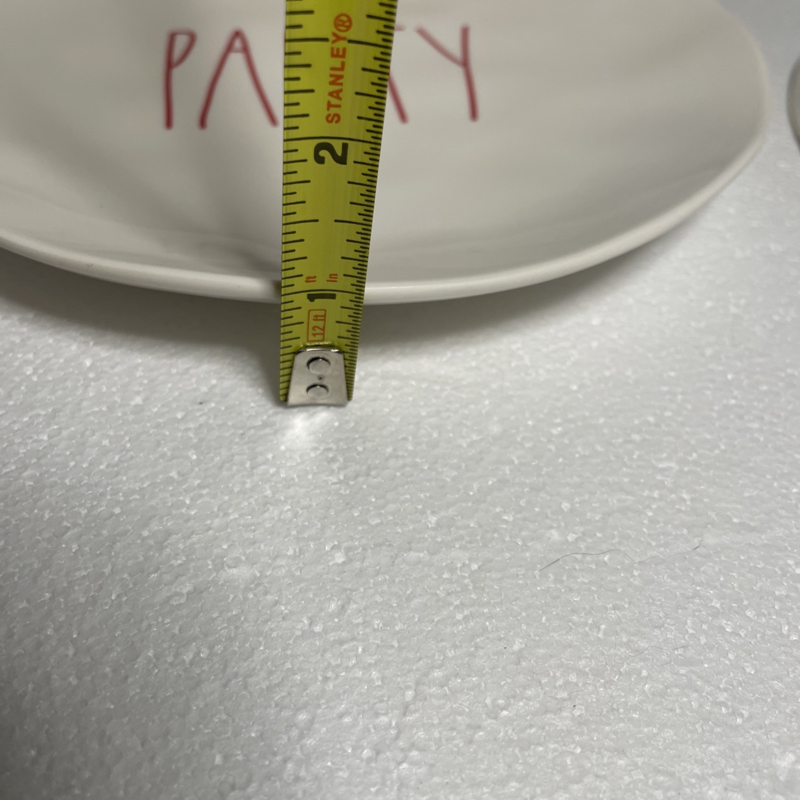 Rae Dunn Plate Set PLAY PARTY Red Letters Melamine Set Of 4