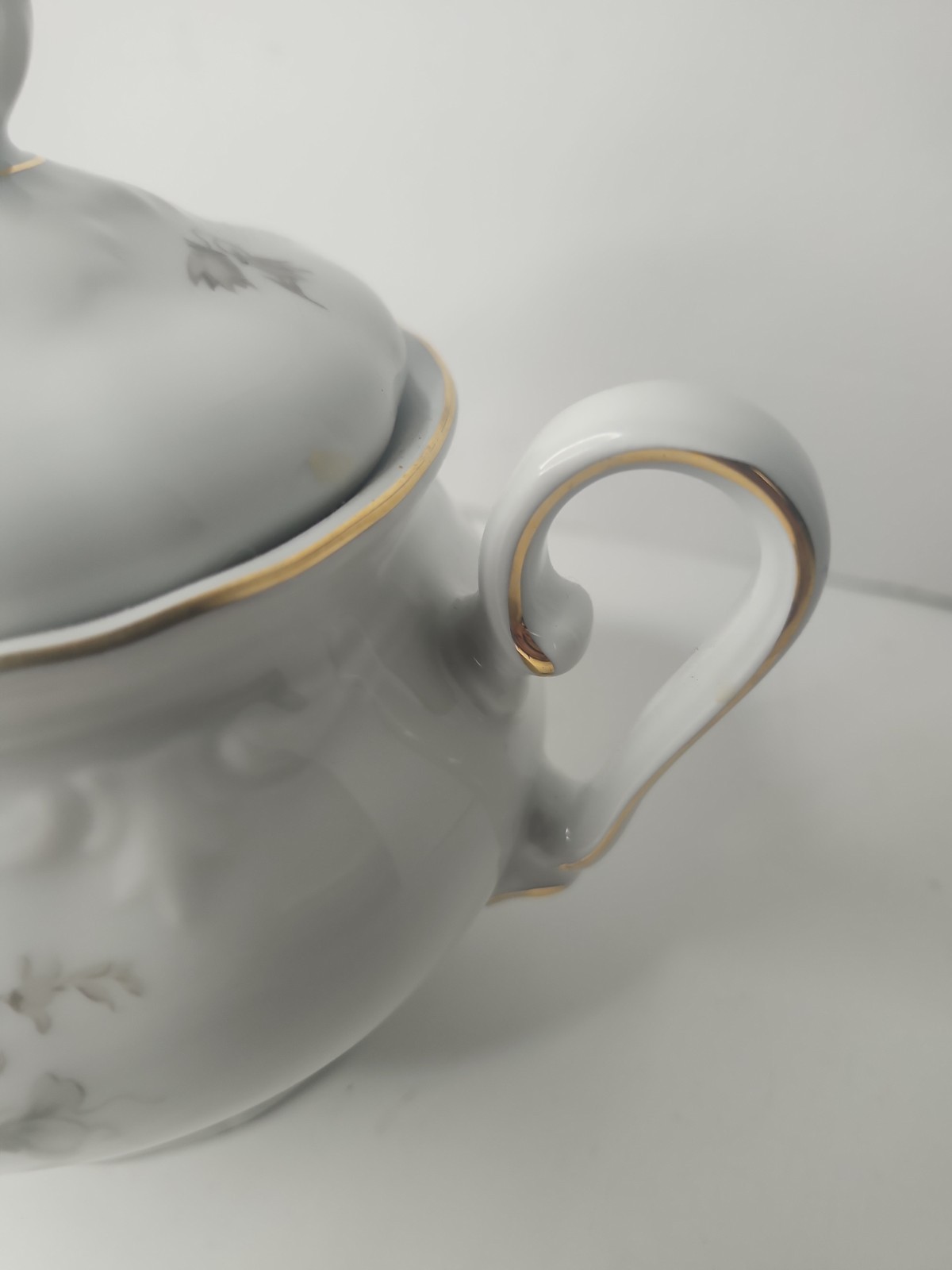 Vintage Winterling Bavaria Empress Sugar Bowl Floral Porcelain Gold Trim
