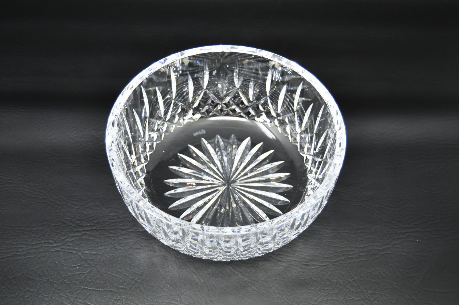 Vintage Waterford Crystal Lismore Large Serving Salad Fruit Bowl 8″ Cut Glass