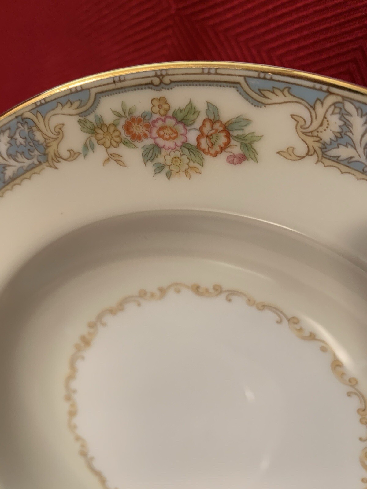 Set of 3 Noritake Royce 660 Soup/Salad Bowls Floral & Gold Trim Mint!