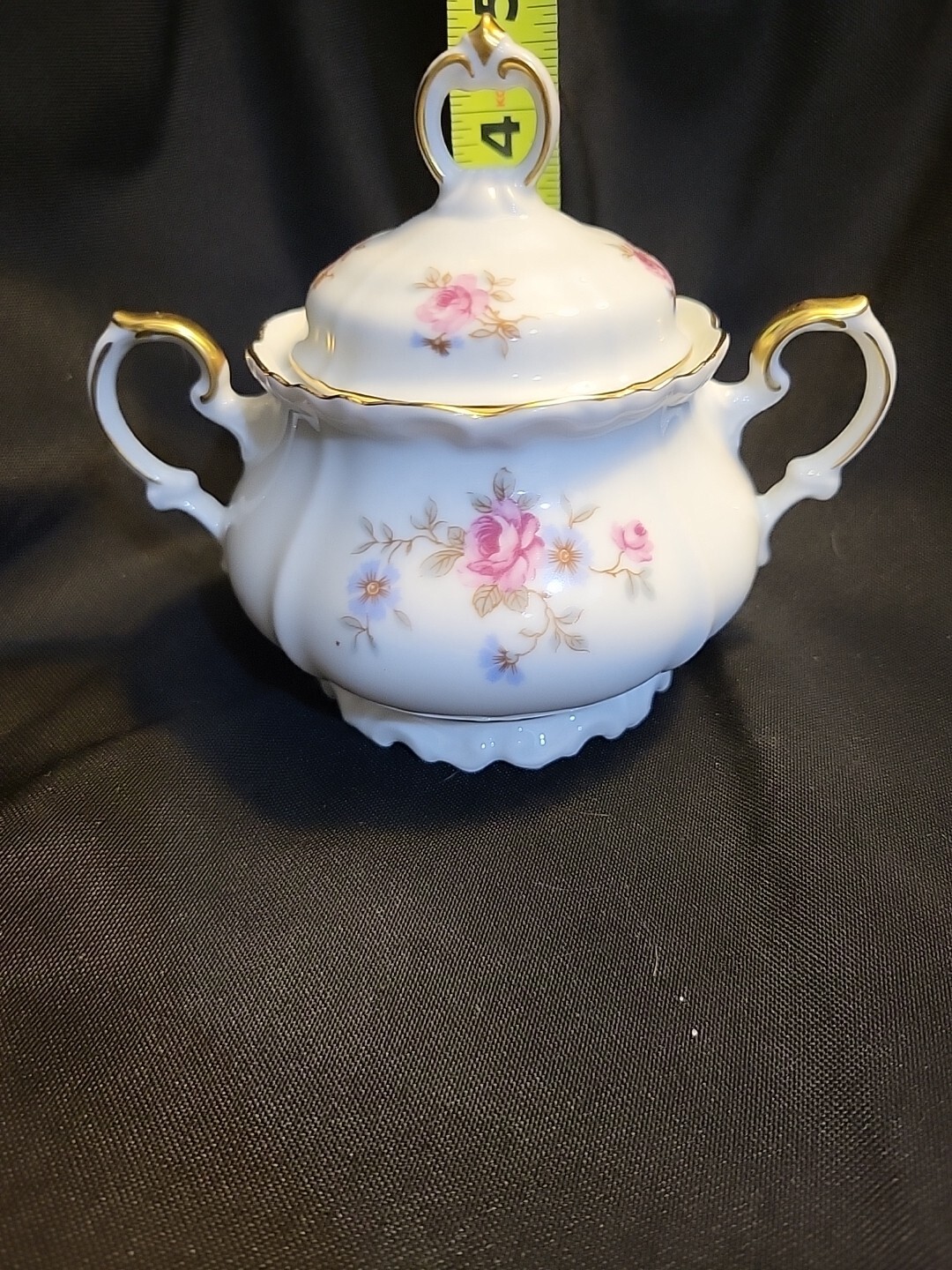 Vintage Edelstein Bavaria Maria Theresa Gacfield 20920 Gold Trimmed Sugar Dish