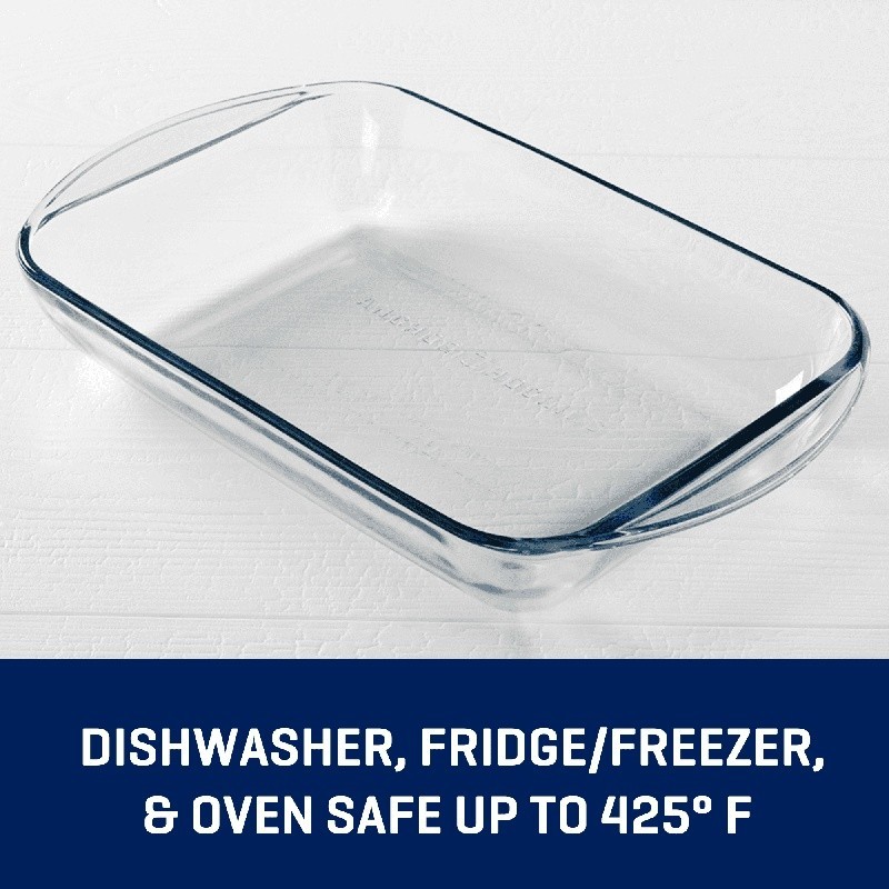 Durable Glass Baking Dish 3 Quart Oven Safe Microwave Casserole Cookware New