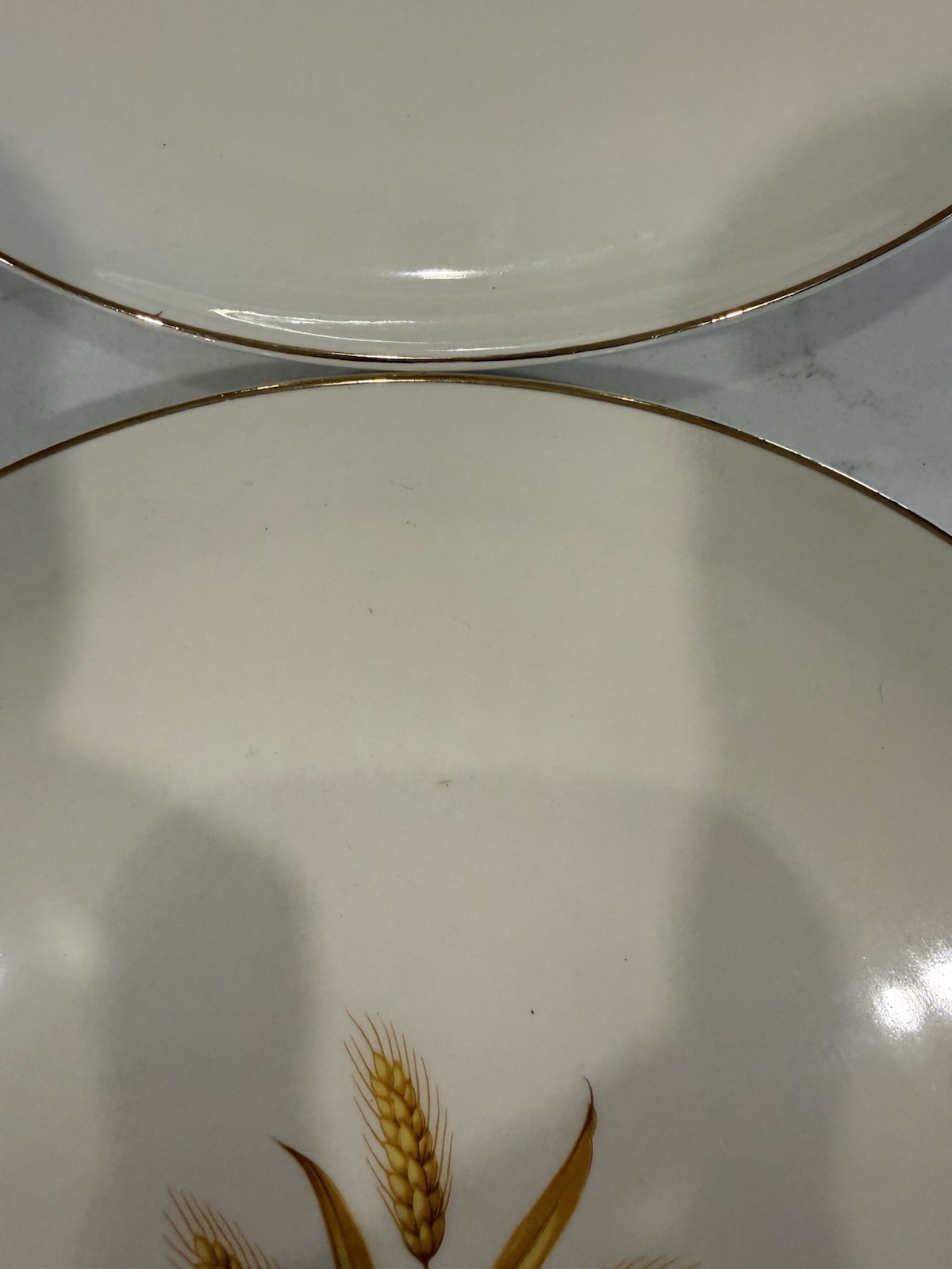 TAYLOR SMITH TAYLOR Vintage Golden Wheat Versatile 10″ Dinner Plate Lot of 4