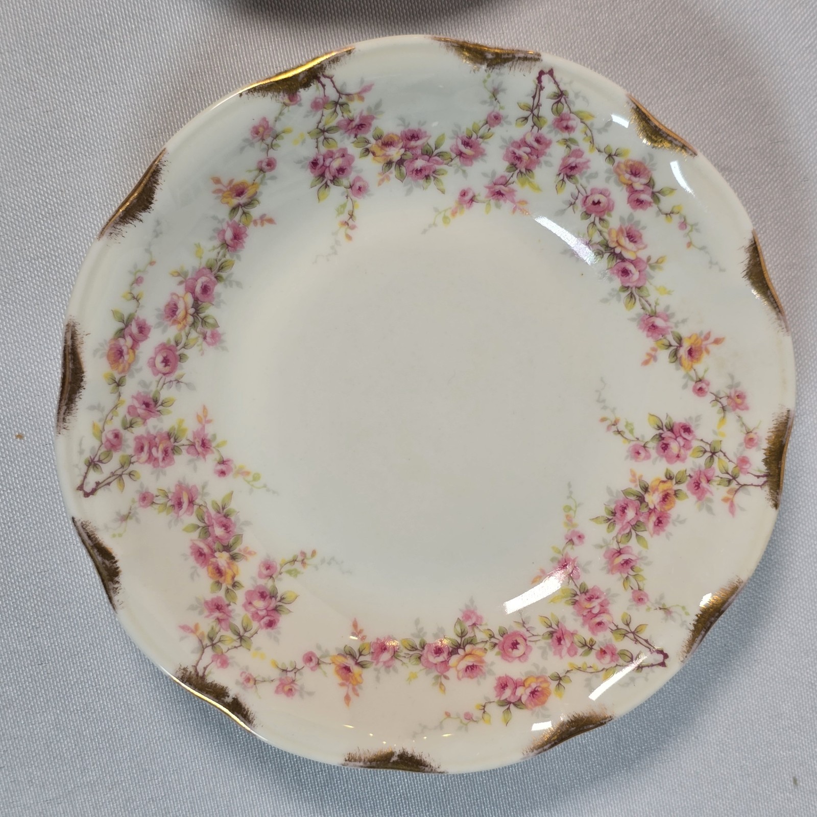 6 Theodore Haviland Varenne USA 5 in Small Dessert Fruit Bowls Tiny Roses chip*
