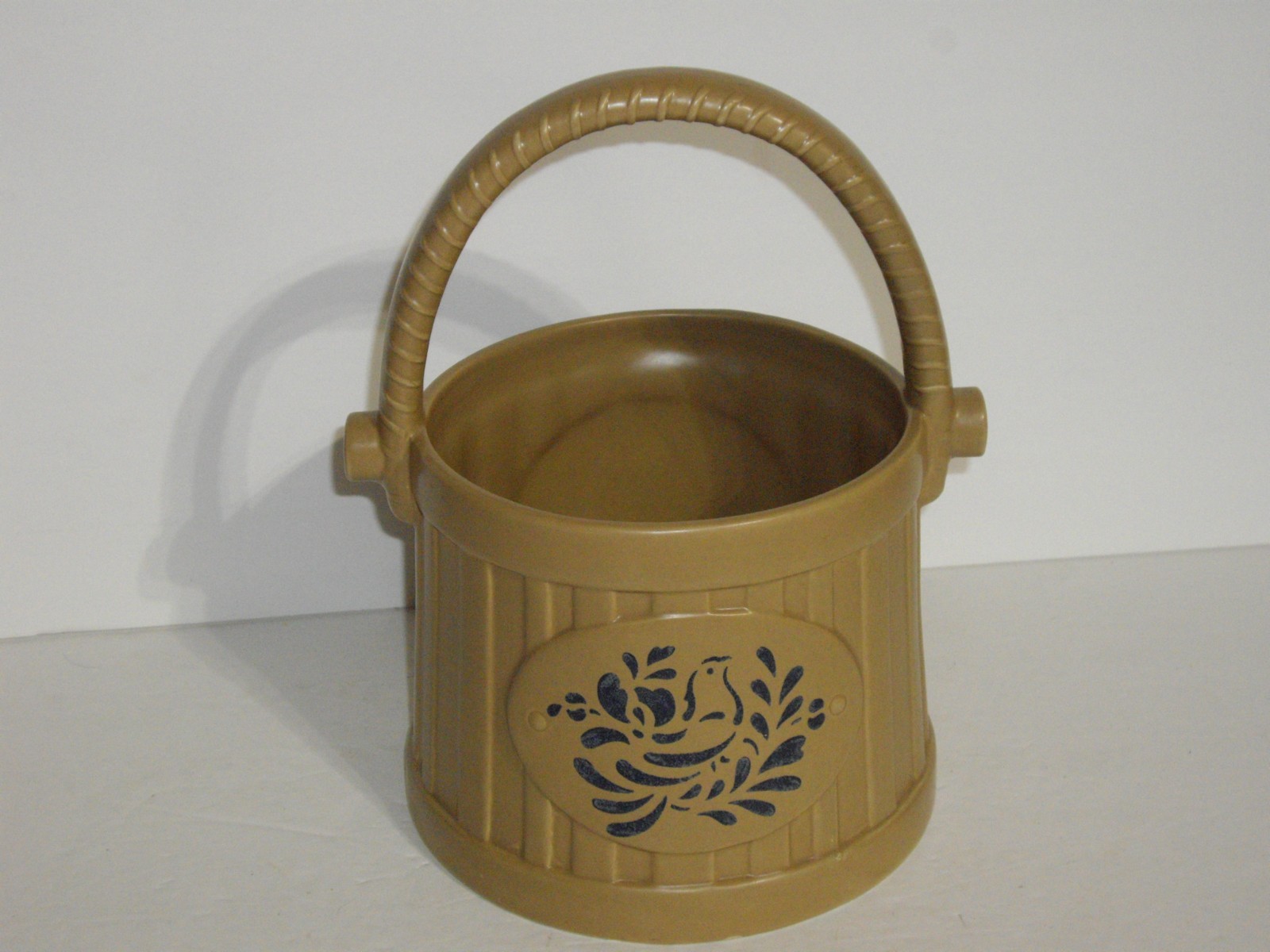 Pfaltzgraff Stoneware Folk Art BUCKET Pre Production 2nd Prof China VERY RARE