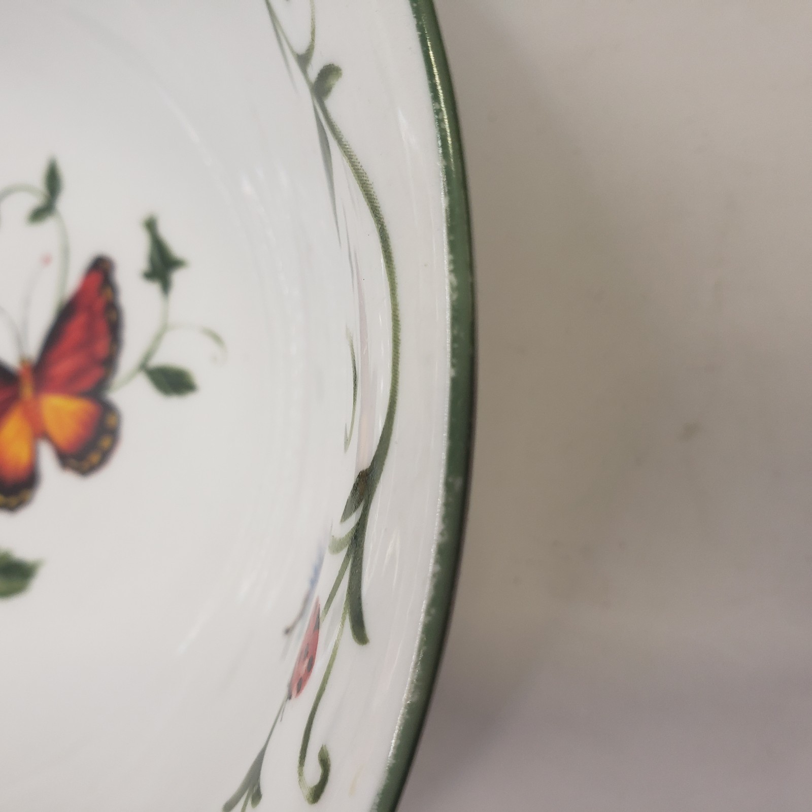 2 Tabletops Unlimited Butterfly Ladybug 7” Cereal / Soup Bowls