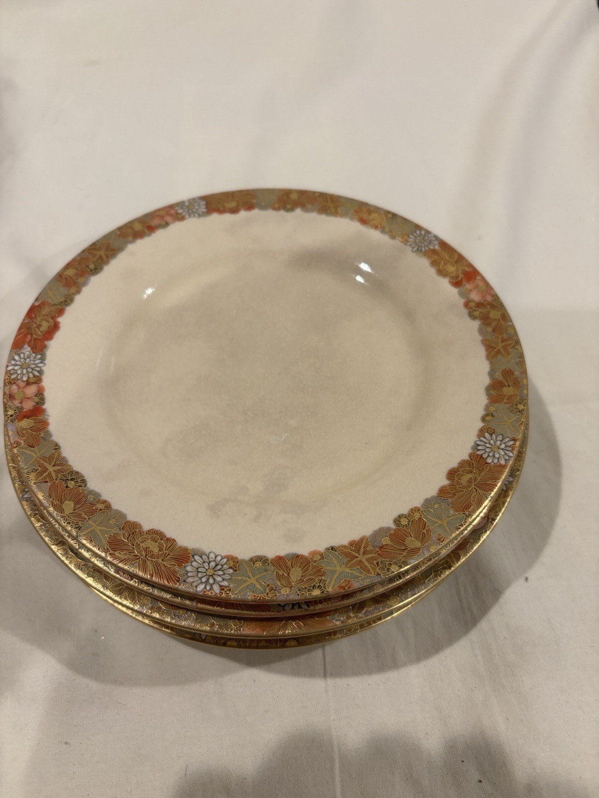 Set of 6 VTG Noritake China Harmony #3906 Gold Trim 6 Inch Dessert Plates