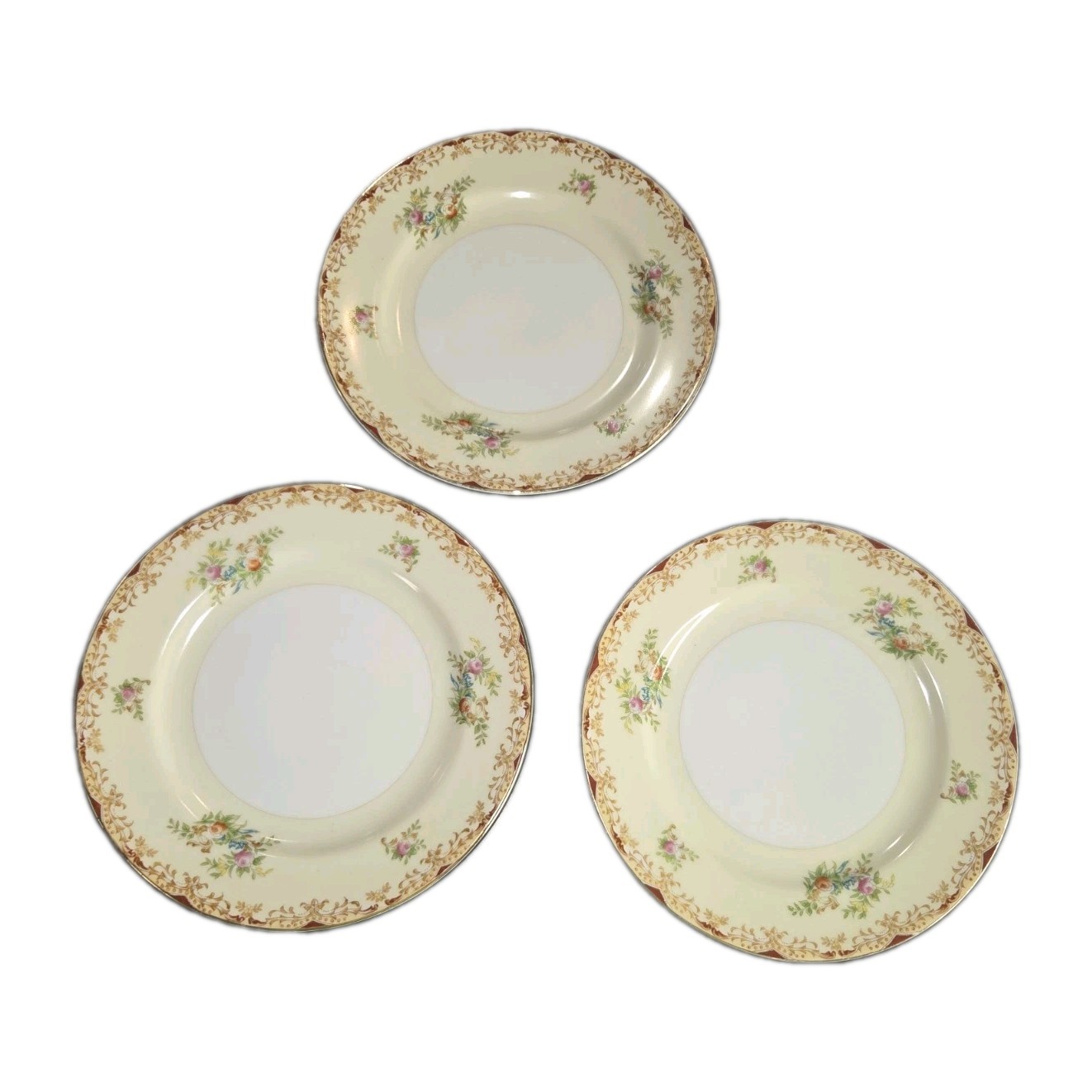Meito China, Made in Japan, Hand Painted. 6.5 Bread Plate/Saucer. Floral Pattern