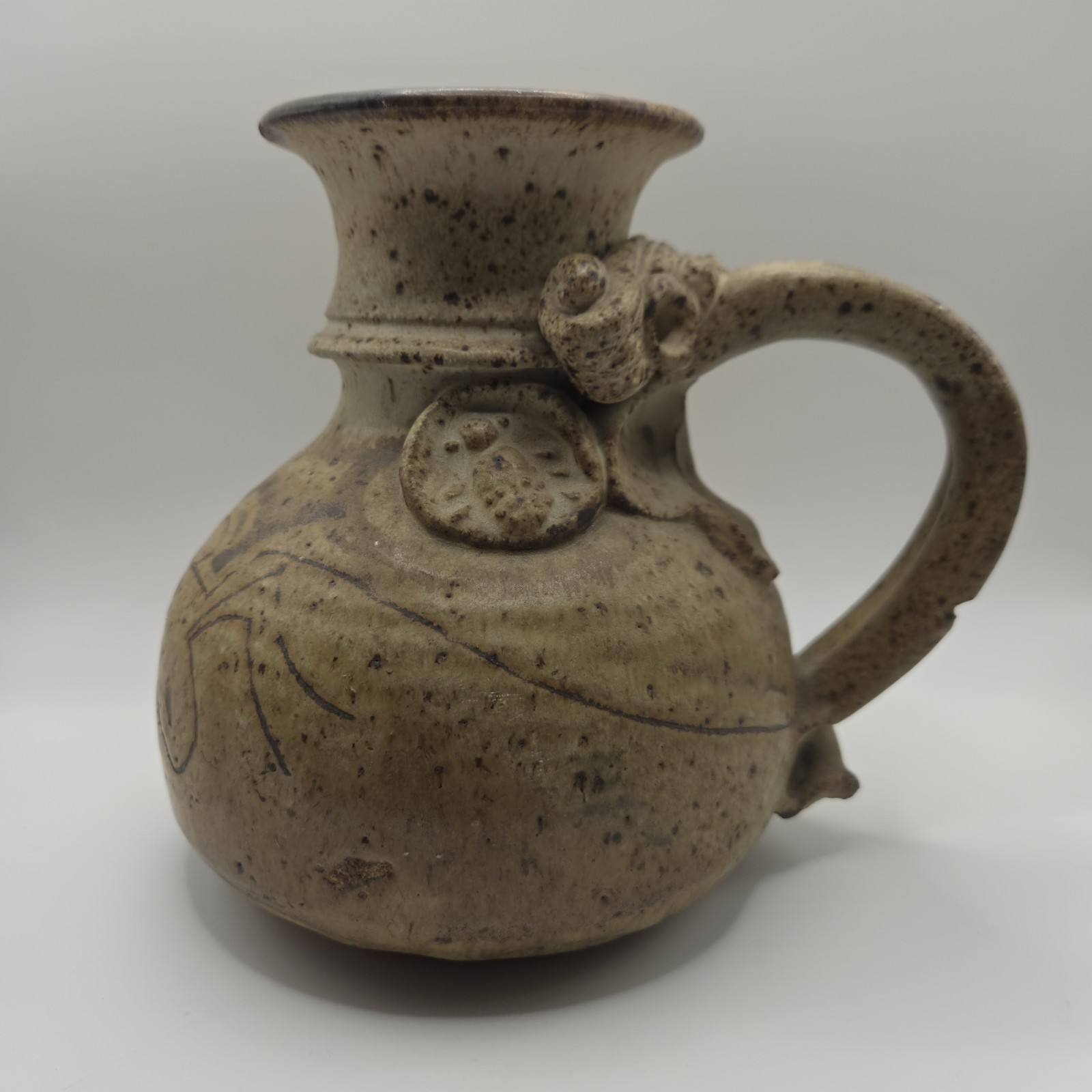Vintage Studio Art Pottery JOHN SCHULPS Vessel 6.5in