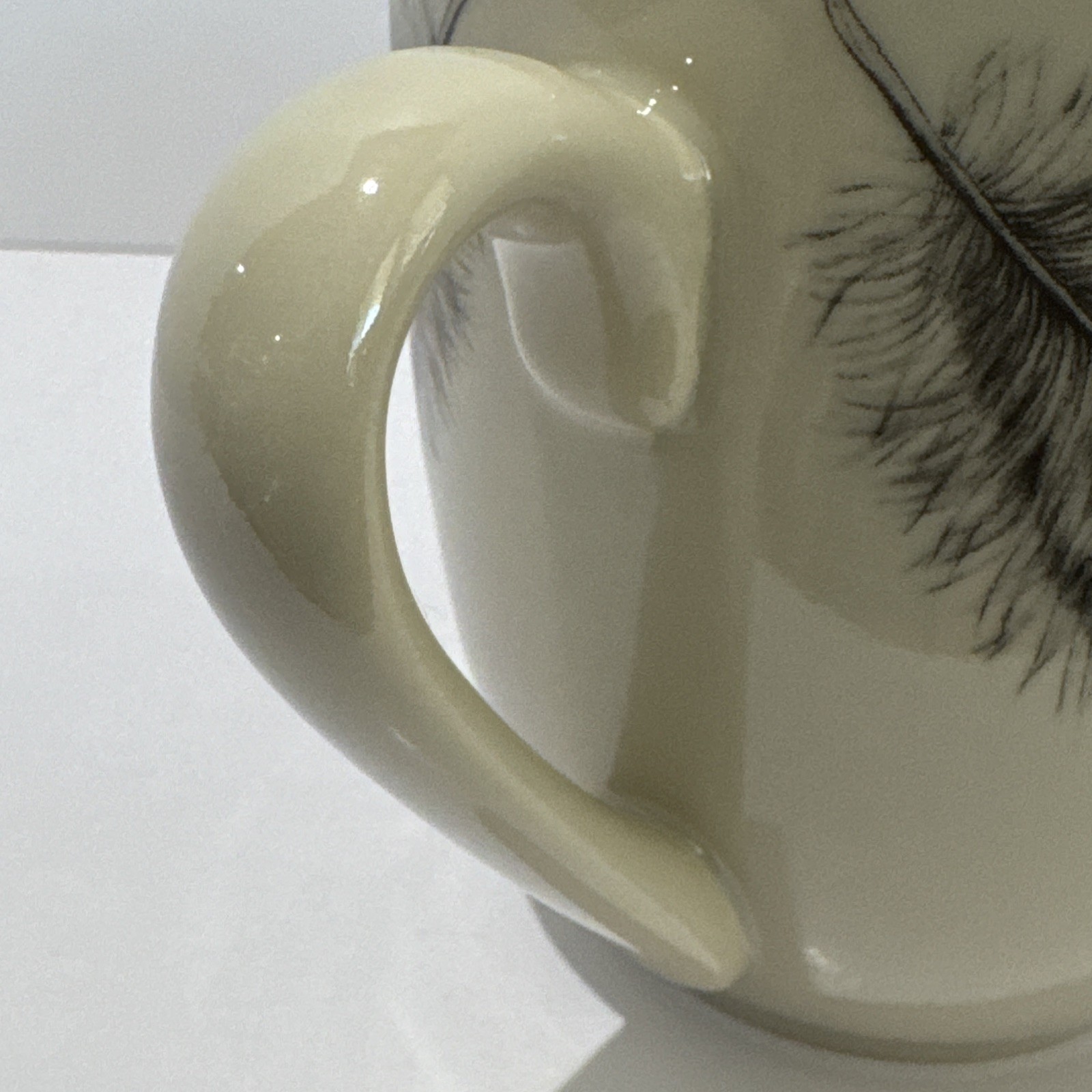 Laura Zindel Quail Feather Stoneware Coffee Mug 16 oz Nature Bird Wildlife
