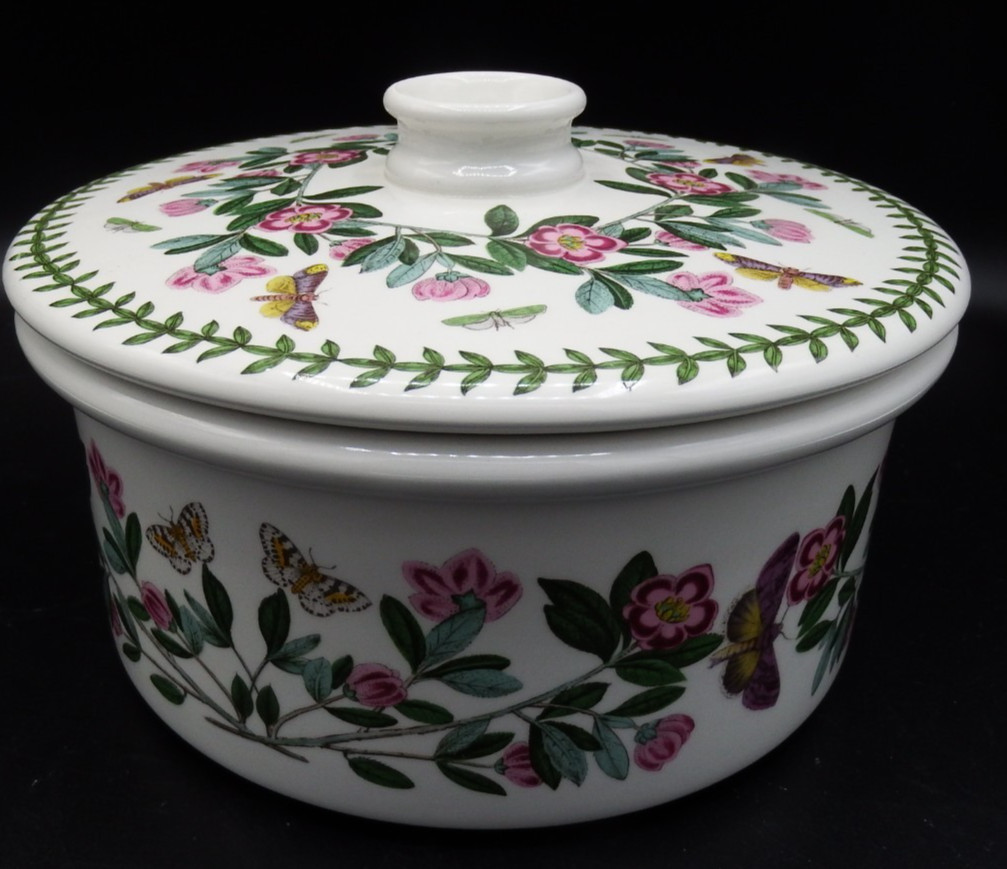 Portmeirion Botanic Garden Rhododendron 1.5 Qt Covered Casserole Dish MINT