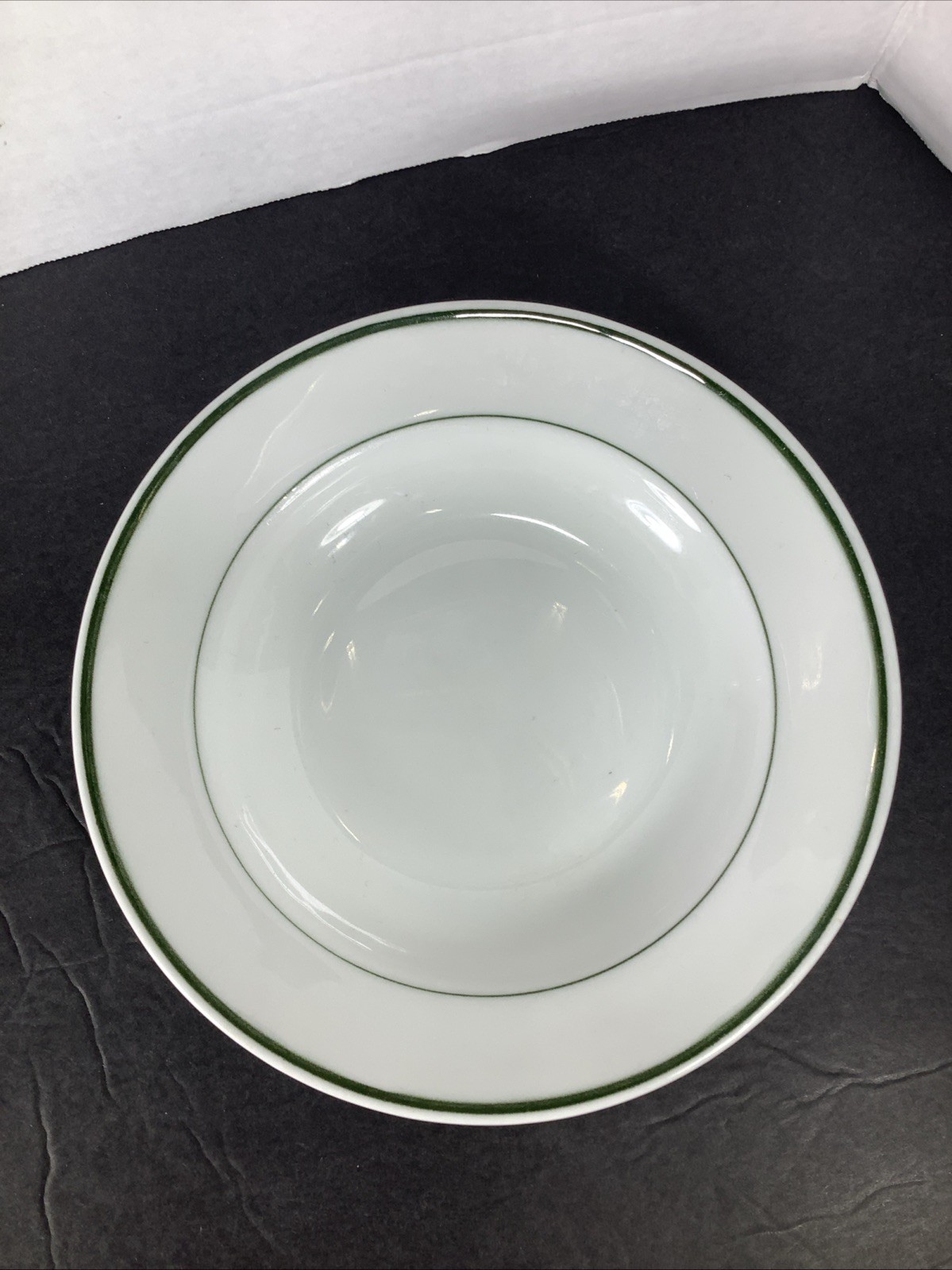Vintage~Victory China®️ Vitrified 8” Green Stripe Salad/ Pasta Bowl