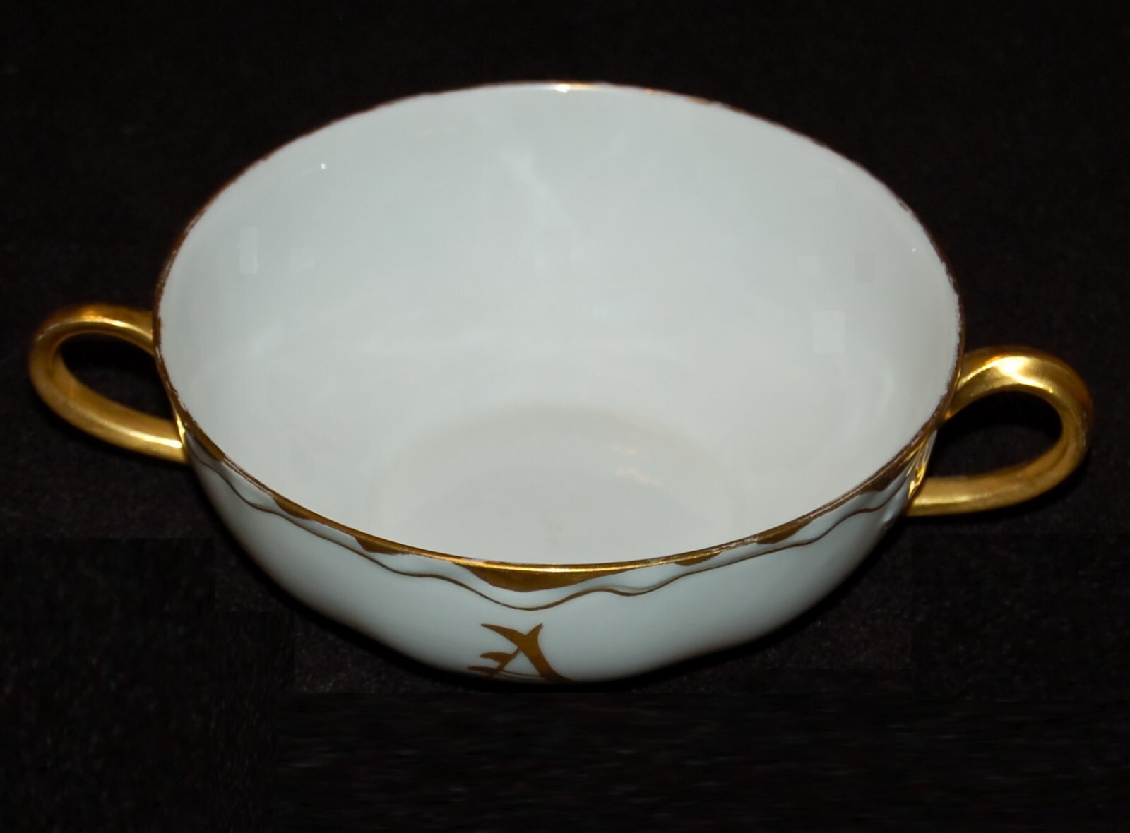 ANTIQUE Porcelain Soup Saucer LIMOGES Haviland Made in France 1905 Art Nouveau