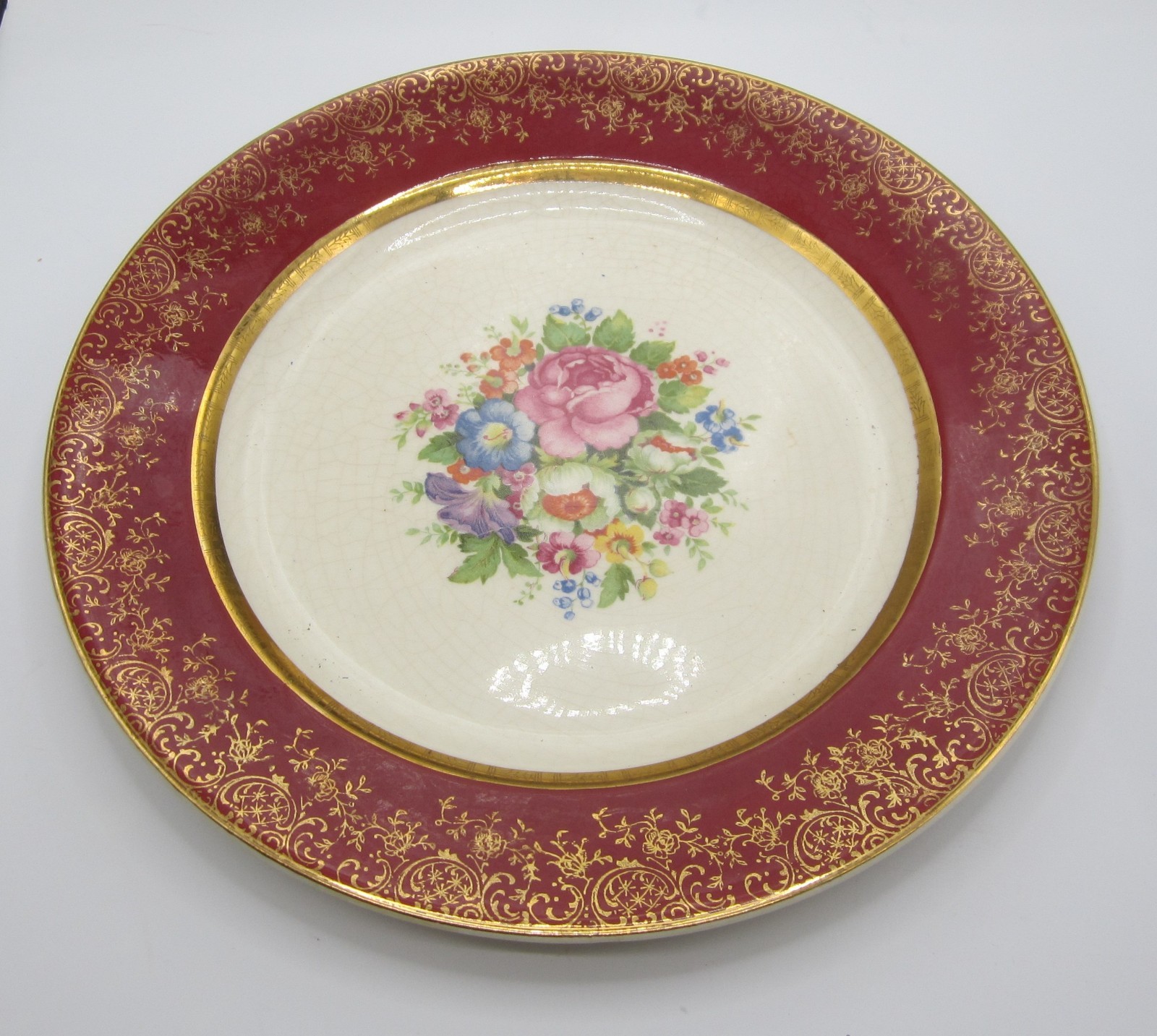 Century by Salem 23K Gold Encrusted Plate Vintage Plate Collectibles Home Decor