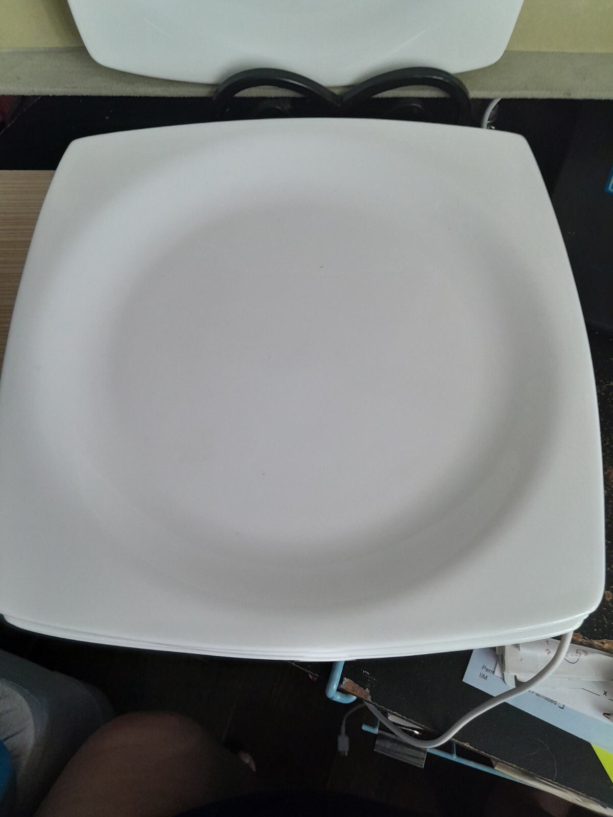 Godinger Elegant Dining Straight Square 8.25″ Salad Dessert Set of 5 Plates