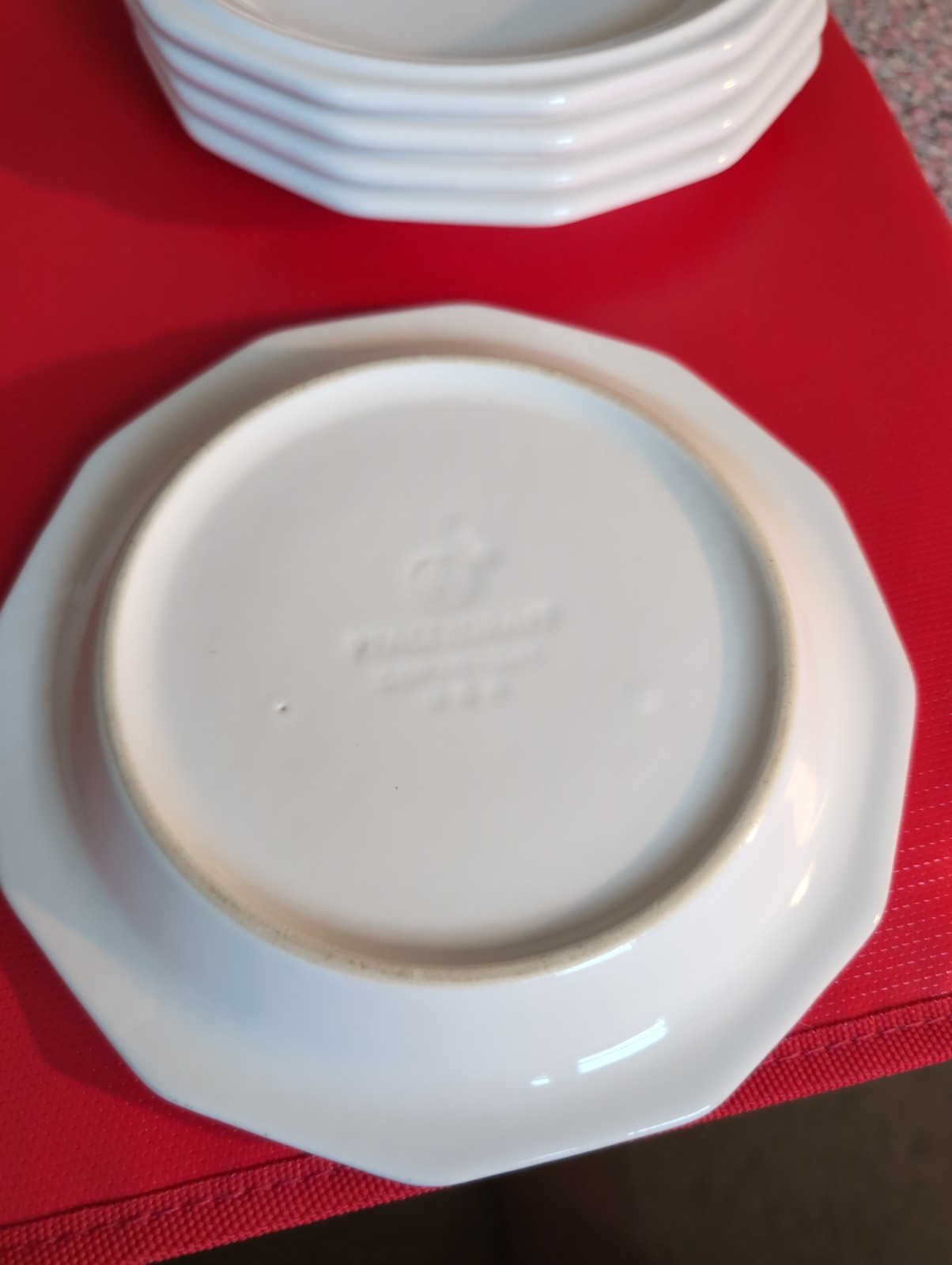 Vtg Pfaltzgraff Heritage White Stoneware Salad Plates Set of 5 USA 6.75″ 1963