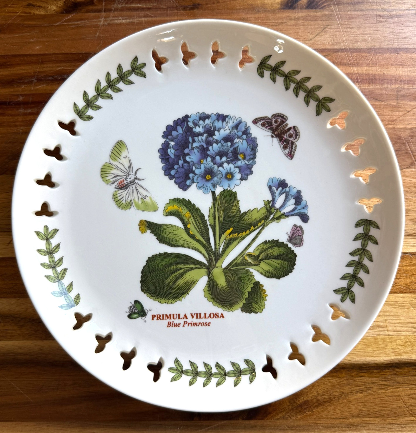 Botanic Garden Portmeirion Pierced Edge Plates 8.5″ Salad/Dessert- Set of 3
