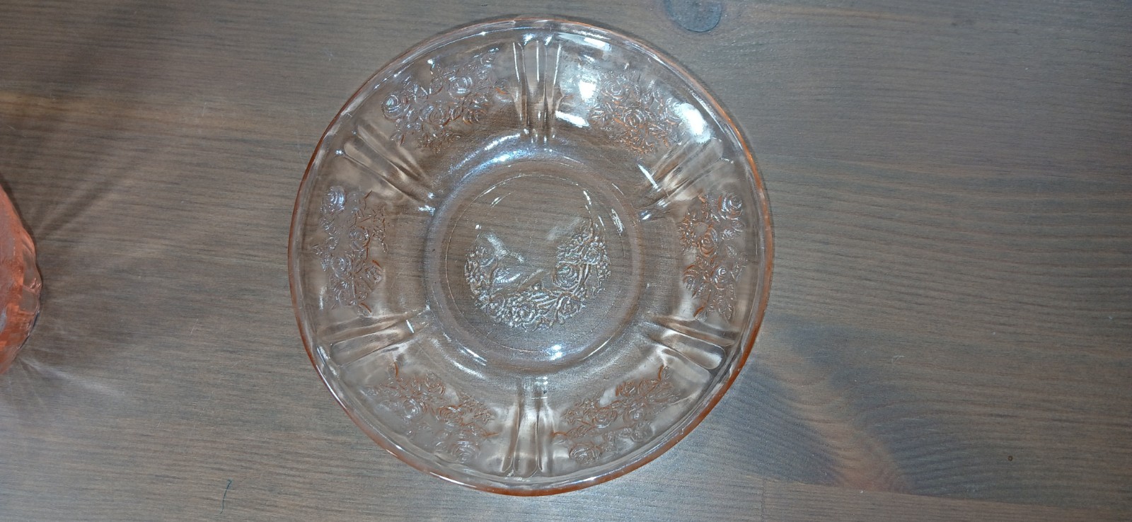 Federal Sharon Pink – 3 in Cup & 5 in Saucer – Depression Era – Cabbage Rose