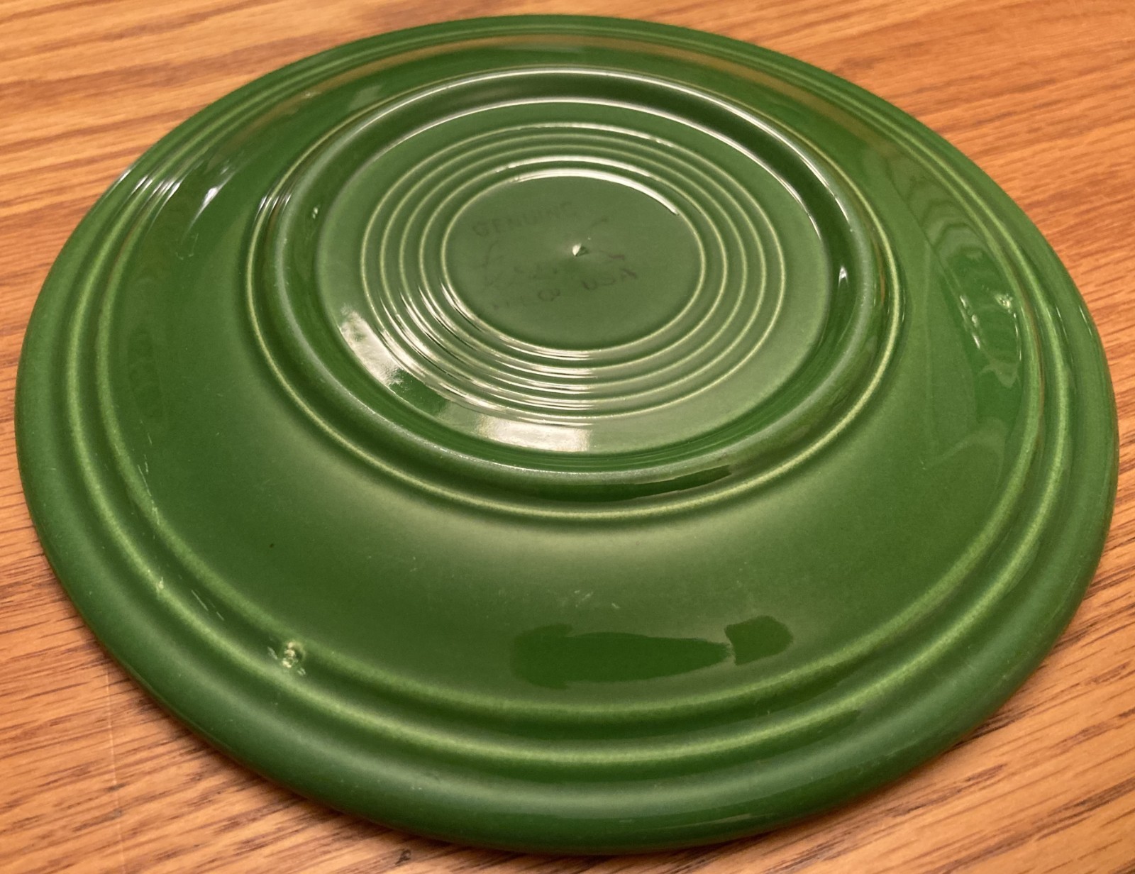 Vintage Fiestaware – 7″ (7 7/16″) salad plate in 1950s forest green (1951-1959)