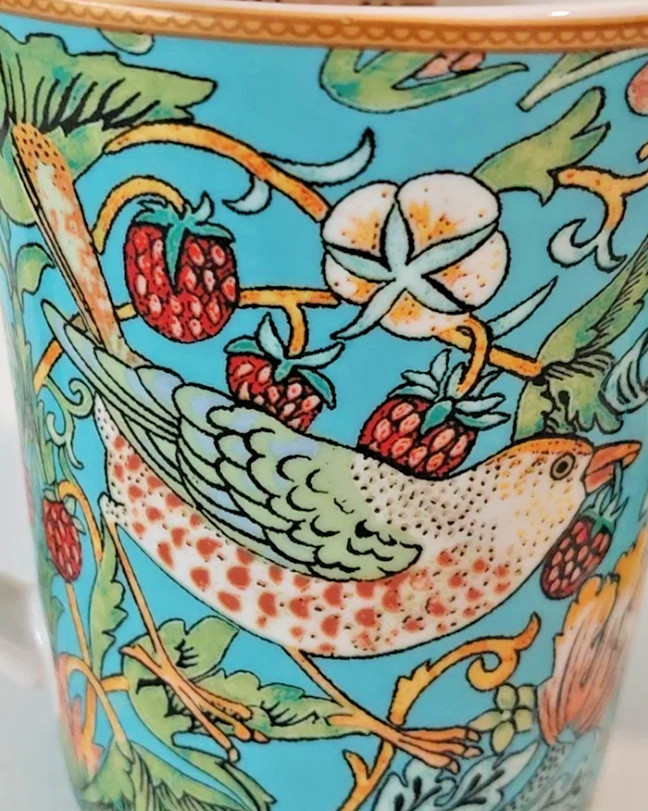 NEW! William Morris- Morris & Co STRAWBERRY THIEF- Coffee/Tea Mug Cup-CHOOSE QTY