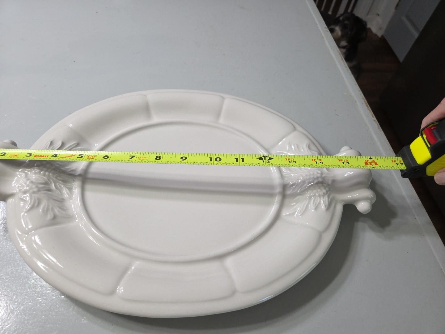 Red Cliff Ironstone Platter. (Note: See Picture. Small Smudge On One End.)