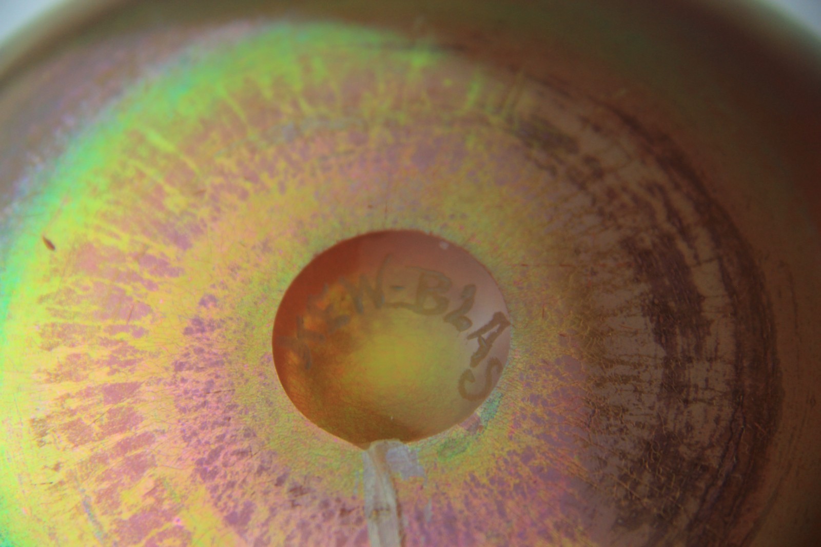Antique Kew-Blas Gold Iridescent Bowl with Pinched Sides Signed!