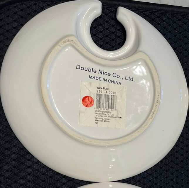 Set of 6 Double Nice Co., Ltd Hors D’oeuvres Wine Plates Nyc SF London