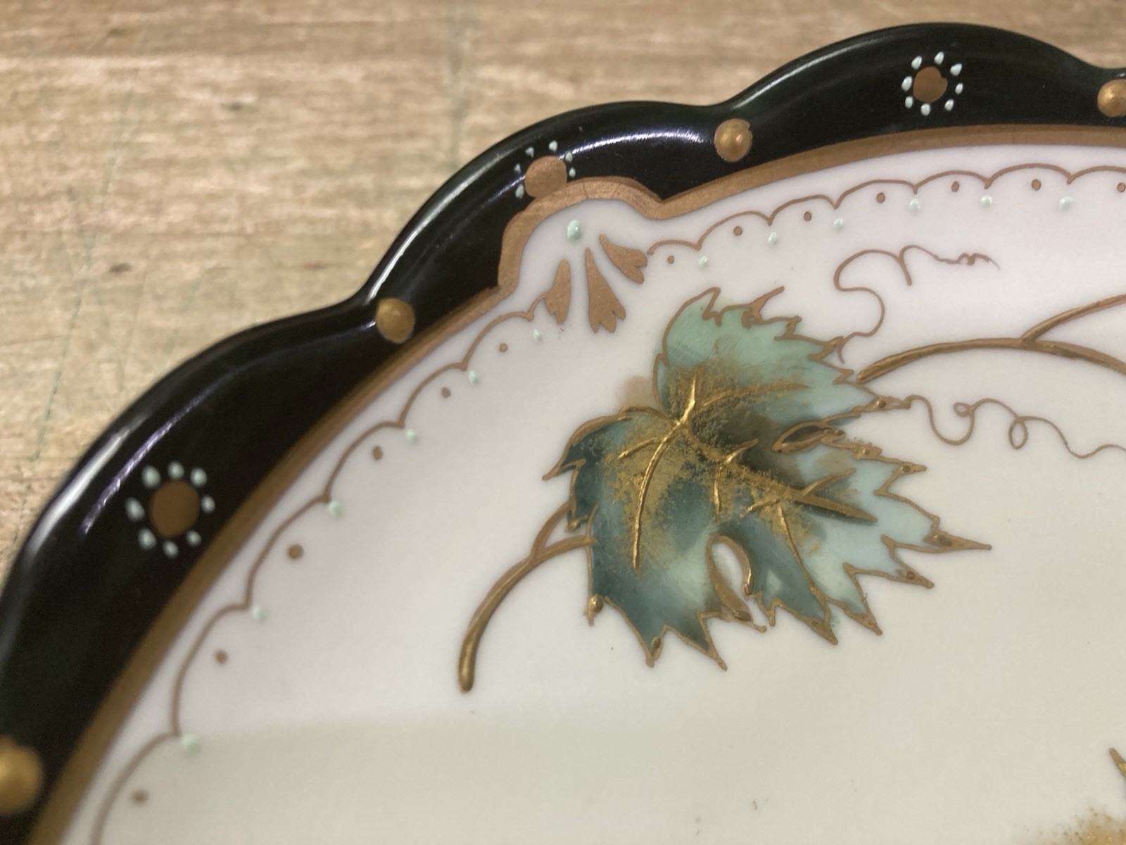 Lovely Antique Hand Painted Bowl / Austria / Pickard China / Fall Leaves