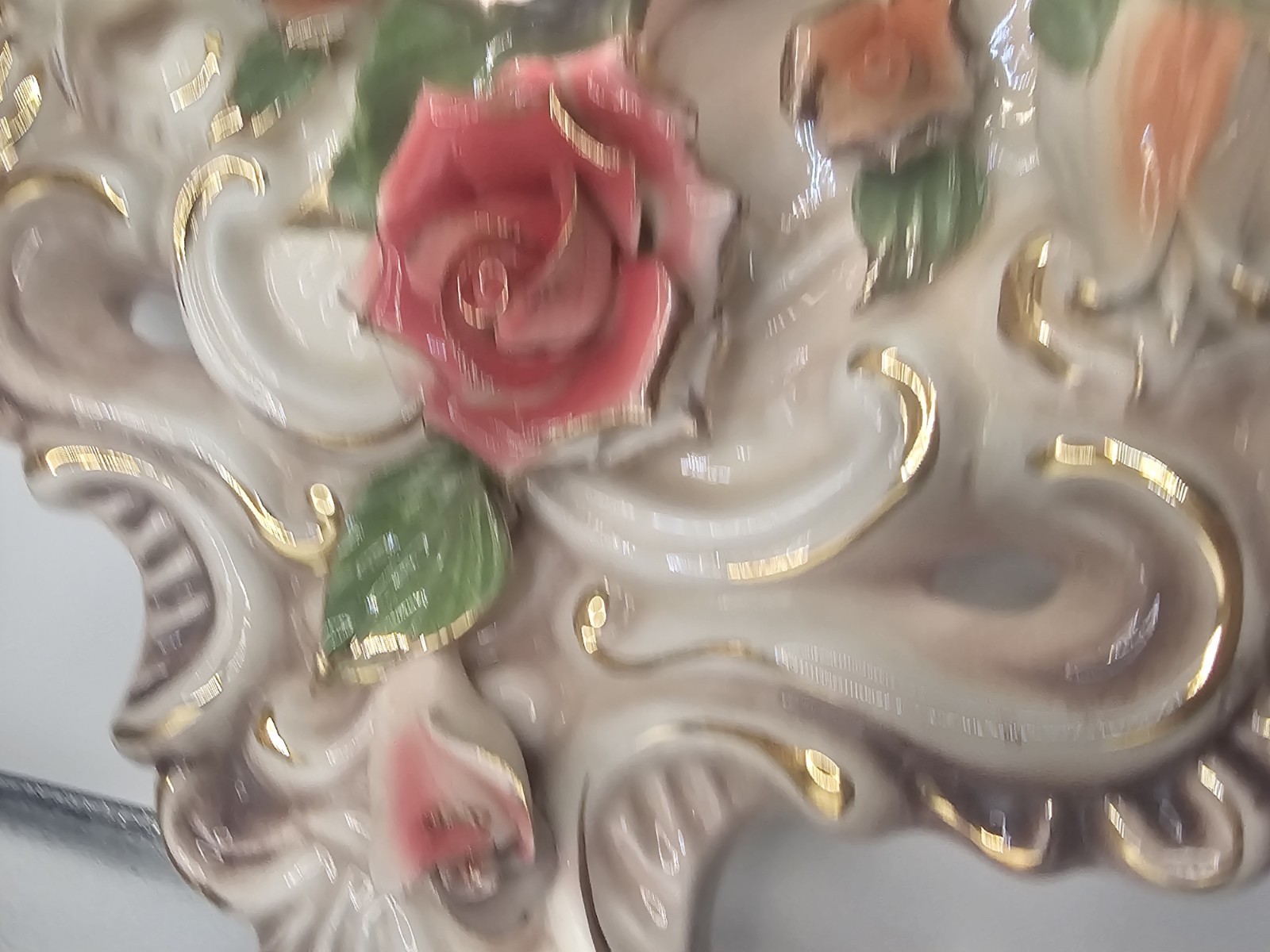 Pair of Beautiful Vintage Capodimonte Wall Art